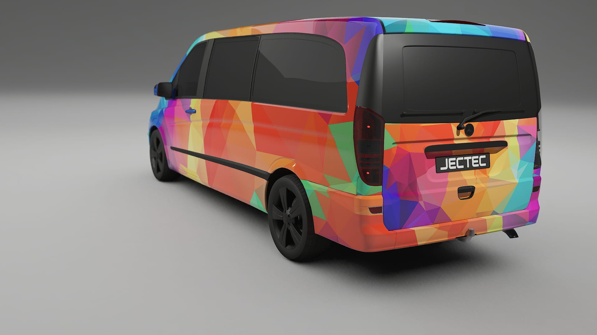 Mercedes Viano Extralong W439 Facelift LCI VECTOR VIBE – Ontworpen Wrap PPF Kit van Printbaar Polyurethaanfolie