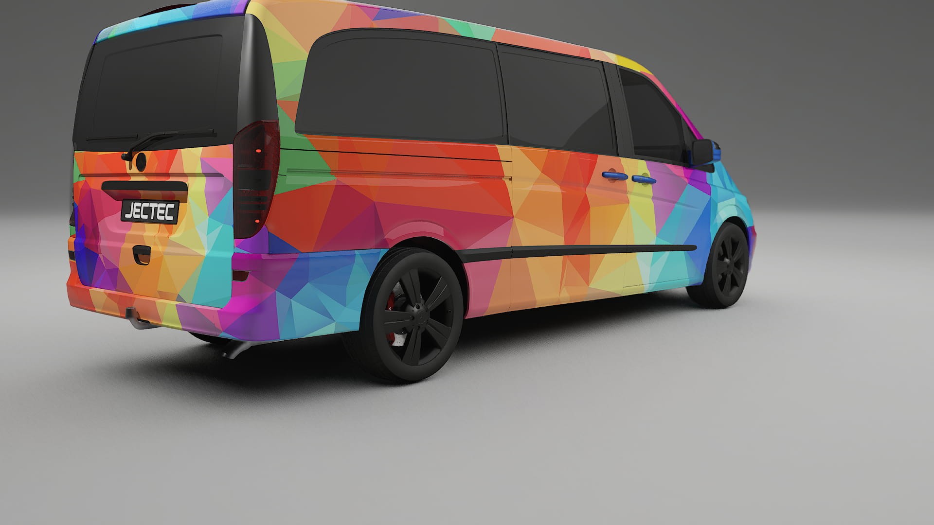Mercedes Viano Extralong W439 Facelift LCI VECTOR VIBE – Ontworpen Wrap PPF Kit van Printbaar Polyurethaanfolie