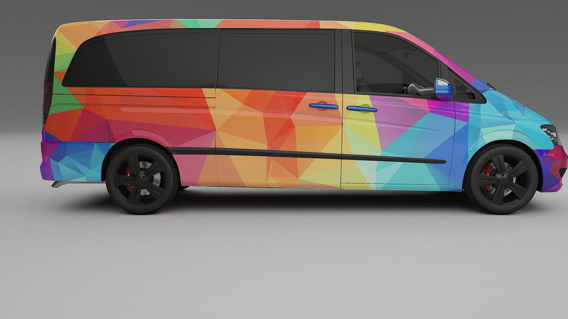 Mercedes Viano Extralong W439 Facelift LCI VECTOR VIBE – Ontworpen Wrap PPF Kit van Printbaar Polyurethaanfolie