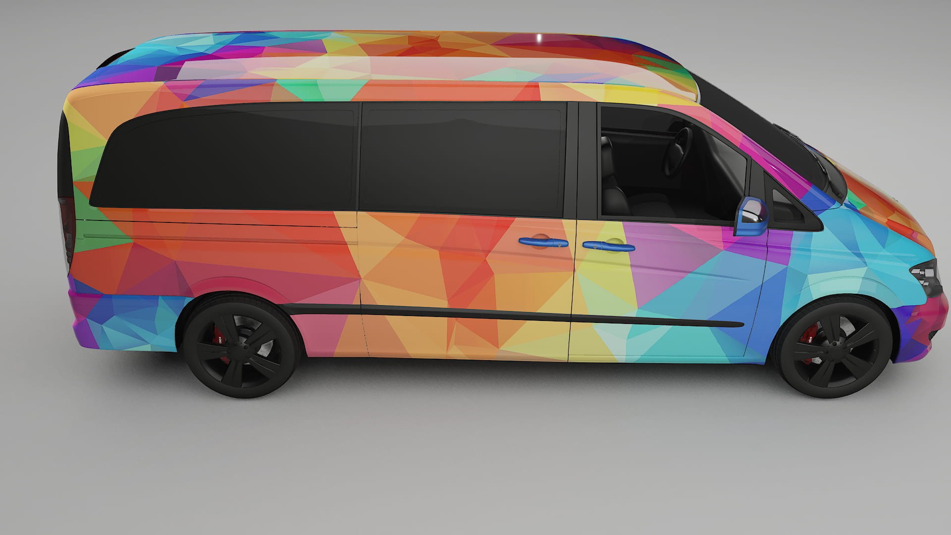 Mercedes Viano Extralong W439 Facelift LCI VECTOR VIBE – Ontworpen Wrap PPF Kit van Printbaar Polyurethaanfolie