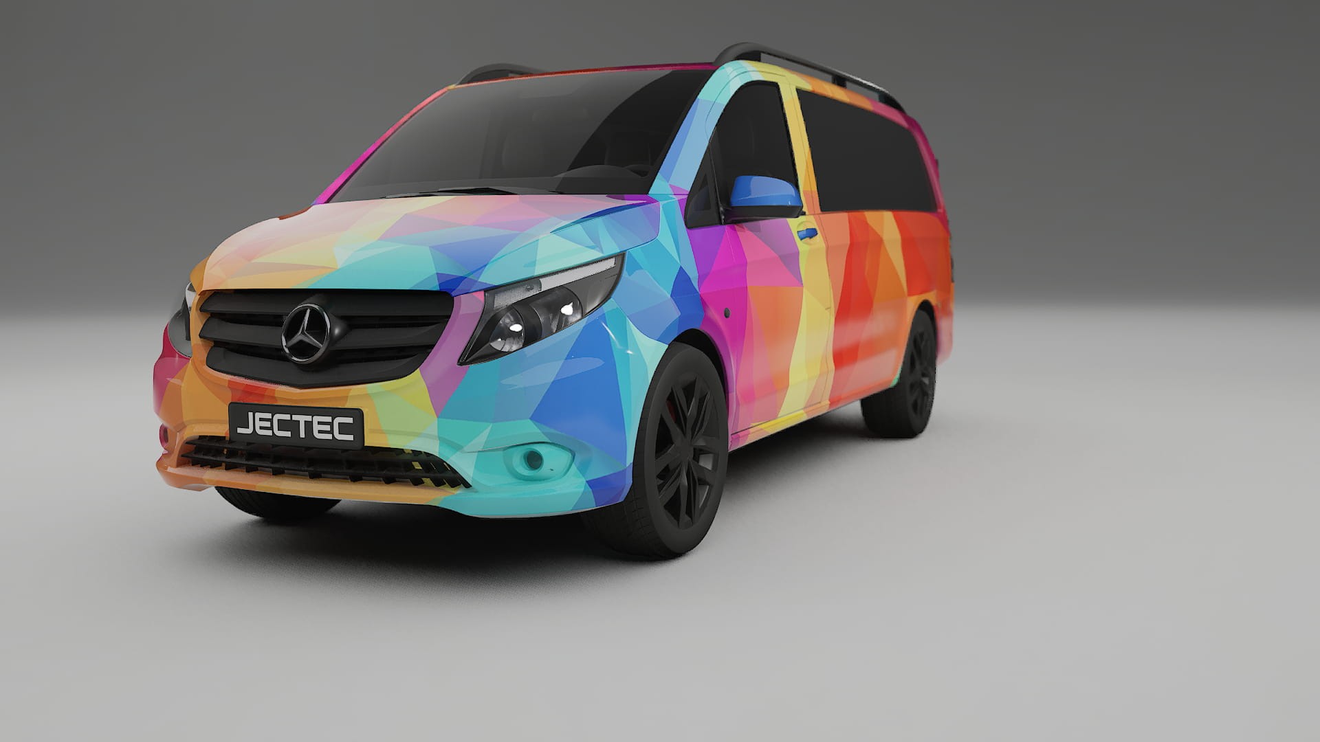 Mercedes Vito Short W447 prefacelift pre-LCI VECTOR VIBE – Ontworpen Wrap PPF Kit van Printbaar Polyurethaanfolie