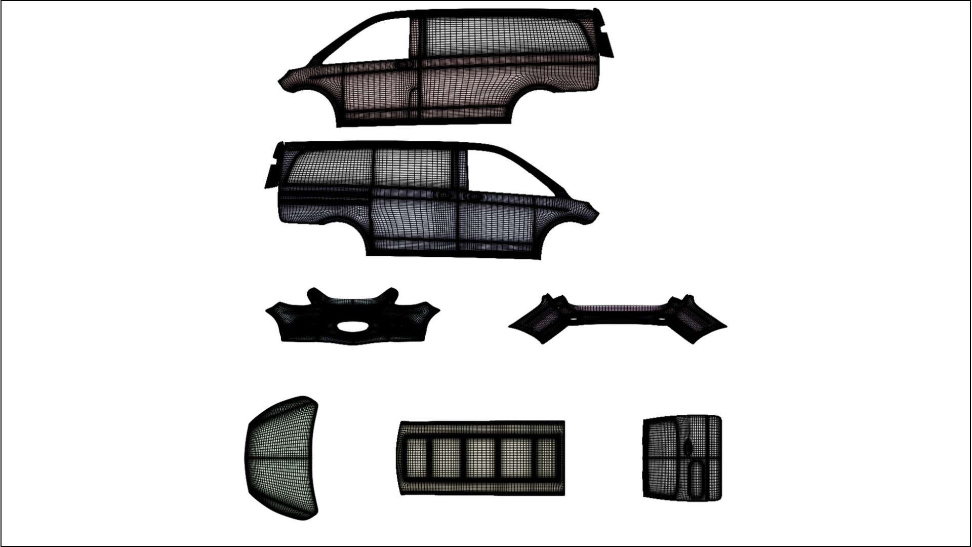 Mercedes Vito Short W447 prefacelift pre-LCI VECTOR VIBE – Ontworpen Wrap PPF Kit van Printbaar Polyurethaanfolie 2