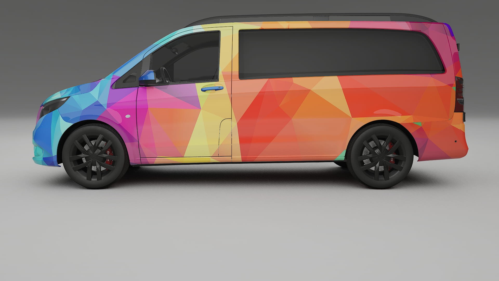 Mercedes Vito Short W447 prefacelift pre-LCI VECTOR VIBE – Ontworpen Wrap PPF Kit van Printbaar Polyurethaanfolie