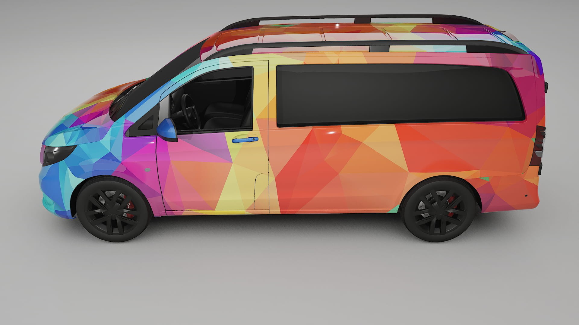 Mercedes Vito Short W447 prefacelift pre-LCI VECTOR VIBE – Ontworpen Wrap PPF Kit van Printbaar Polyurethaanfolie