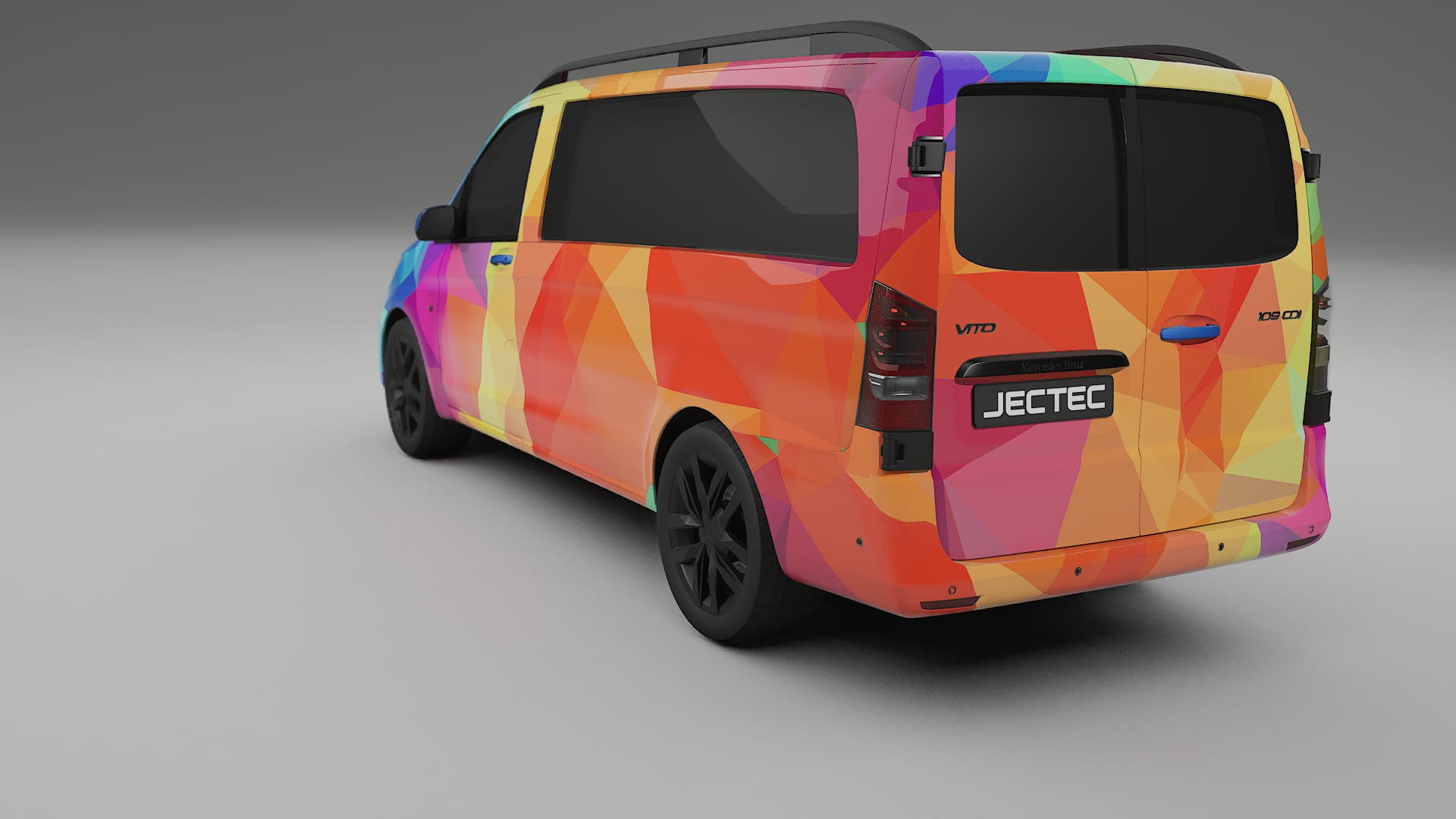 Mercedes Vito Short W447 prefacelift pre-LCI VECTOR VIBE – Ontworpen Wrap PPF Kit van Printbaar Polyurethaanfolie