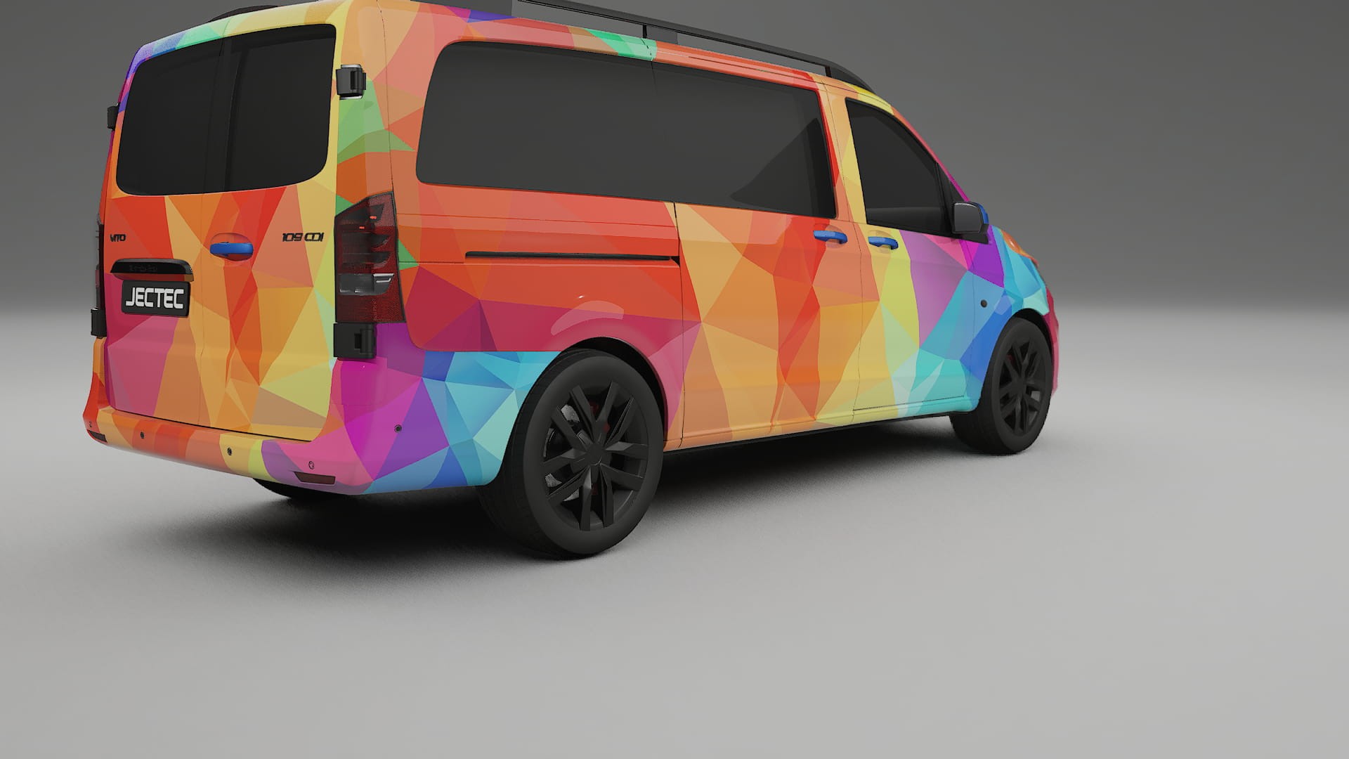 Mercedes Vito Short W447 prefacelift pre-LCI VECTOR VIBE – Ontworpen Wrap PPF Kit van Printbaar Polyurethaanfolie