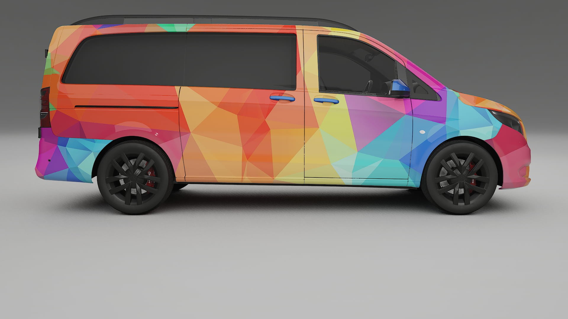 Mercedes Vito Short W447 prefacelift pre-LCI VECTOR VIBE – Ontworpen Wrap PPF Kit van Printbaar Polyurethaanfolie