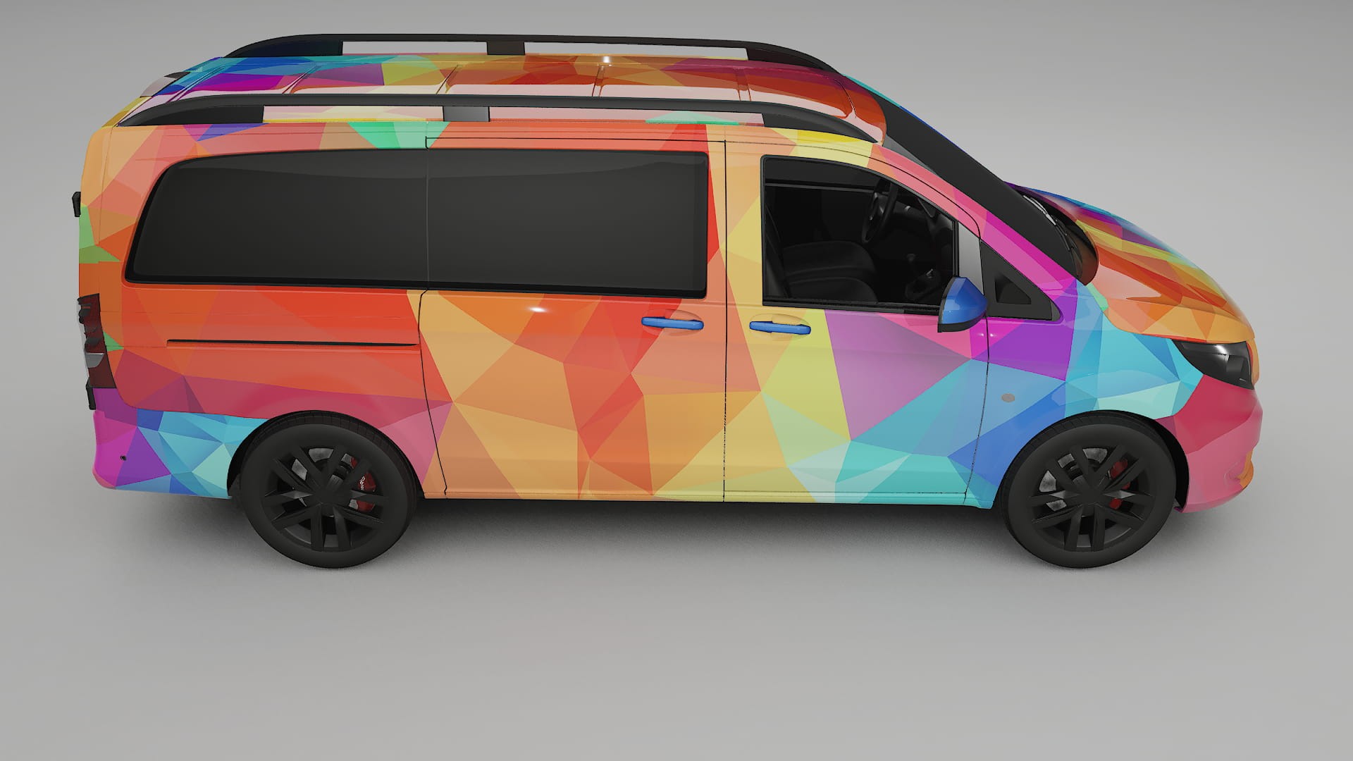 Mercedes Vito Short W447 prefacelift pre-LCI VECTOR VIBE – Ontworpen Wrap PPF Kit van Printbaar Polyurethaanfolie