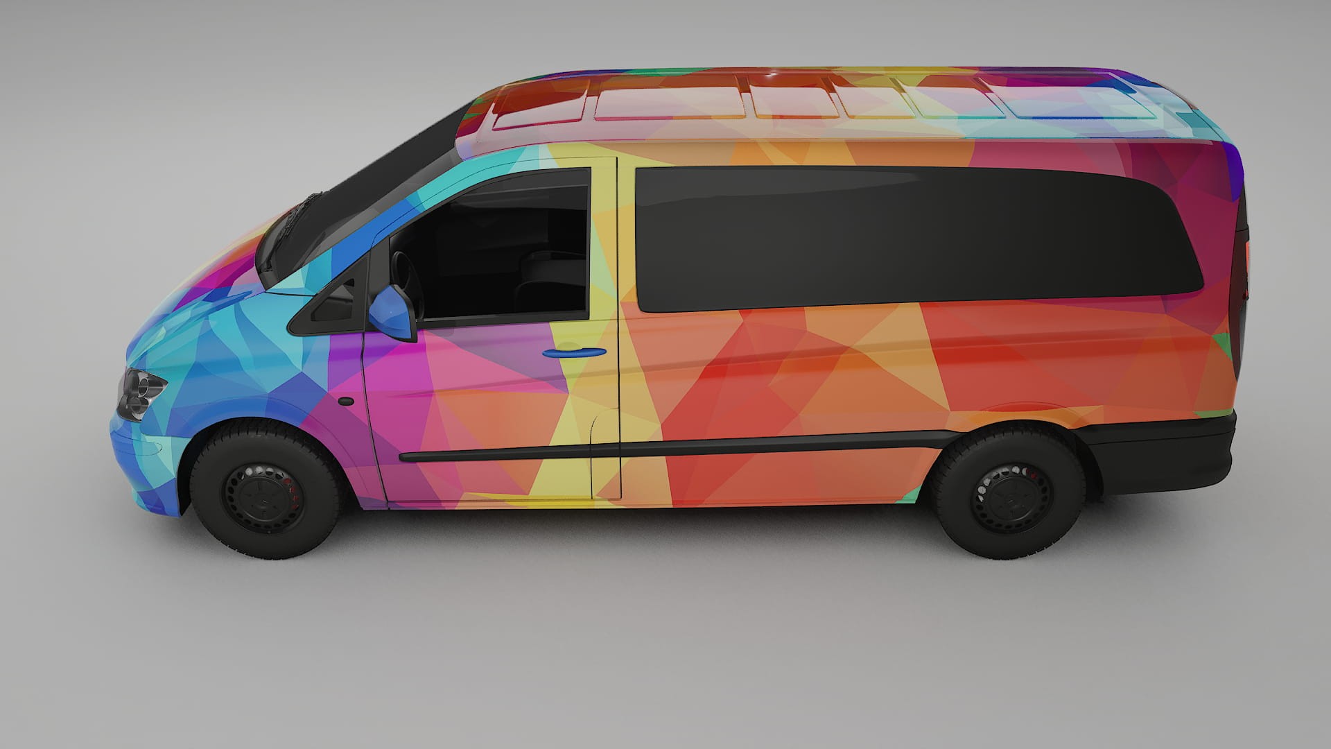 Mercedes Vito Short W639 facelift LCI VECTOR VIBE – Ontworpen Wrap PPF Kit van Printbaar Polyurethaanfolie
