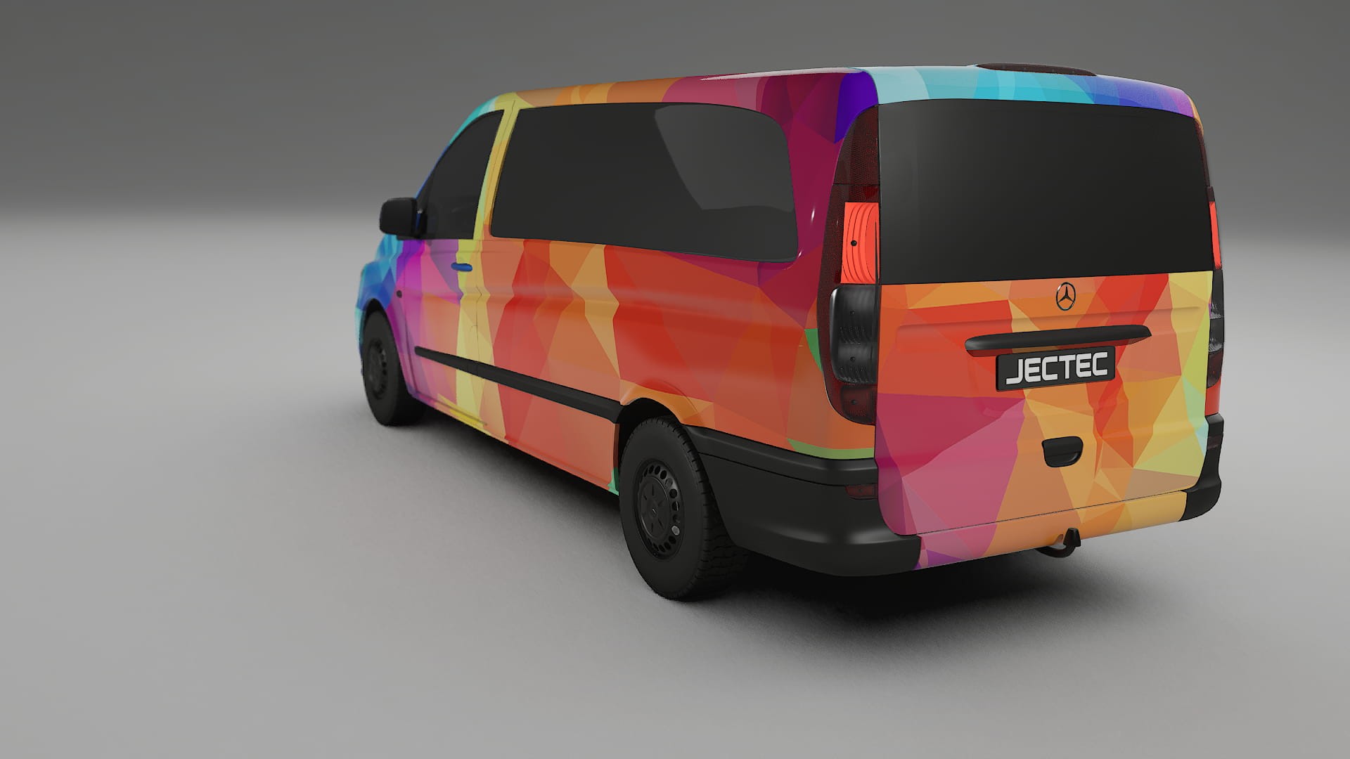 Mercedes Vito Short W639 facelift LCI VECTOR VIBE – Ontworpen Wrap PPF Kit van Printbaar Polyurethaanfolie
