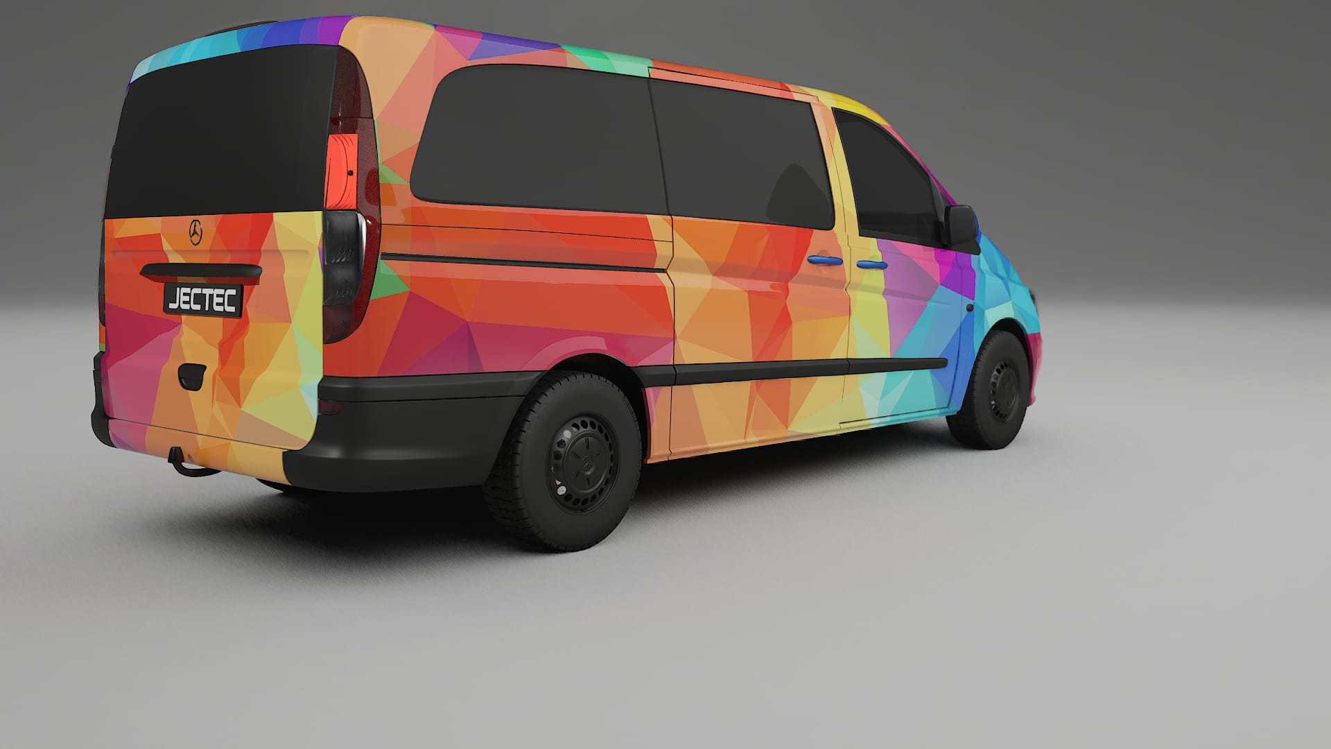 Mercedes Vito Short W639 facelift LCI VECTOR VIBE – Ontworpen Wrap PPF Kit van Printbaar Polyurethaanfolie