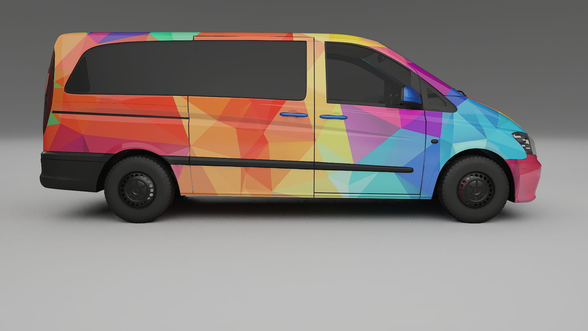 Mercedes Vito Short W639 facelift LCI VECTOR VIBE – Ontworpen Wrap PPF Kit van Printbaar Polyurethaanfolie
