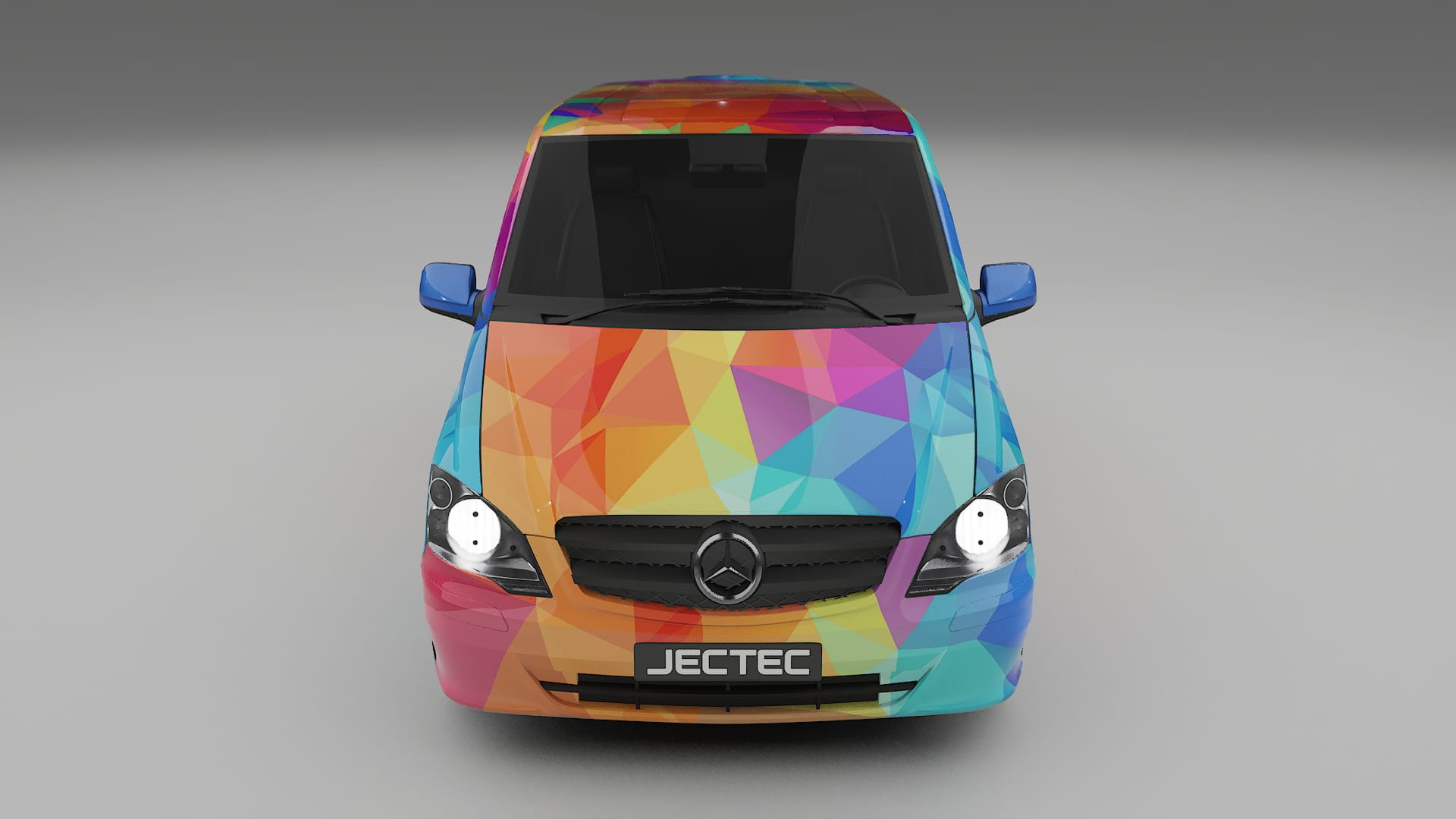 Mercedes Vito Short W639 facelift LCI VECTOR VIBE – Ontworpen Wrap PPF Kit van Printbaar Polyurethaanfolie