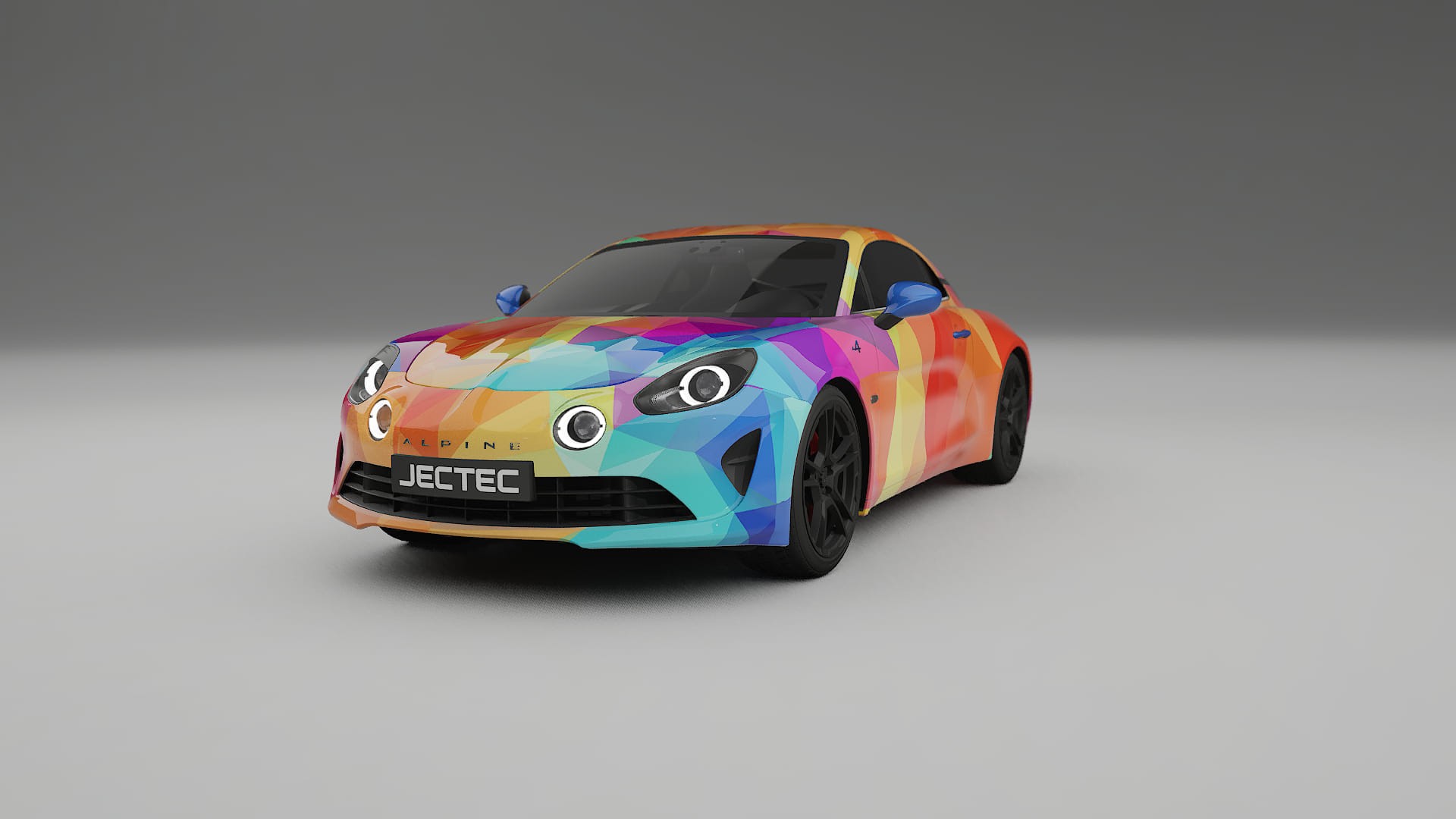 Renault Alpine A110 VECTOR VIBE – Ontworpen Wrap PPF Kit van Printbaar Polyurethaanfolie