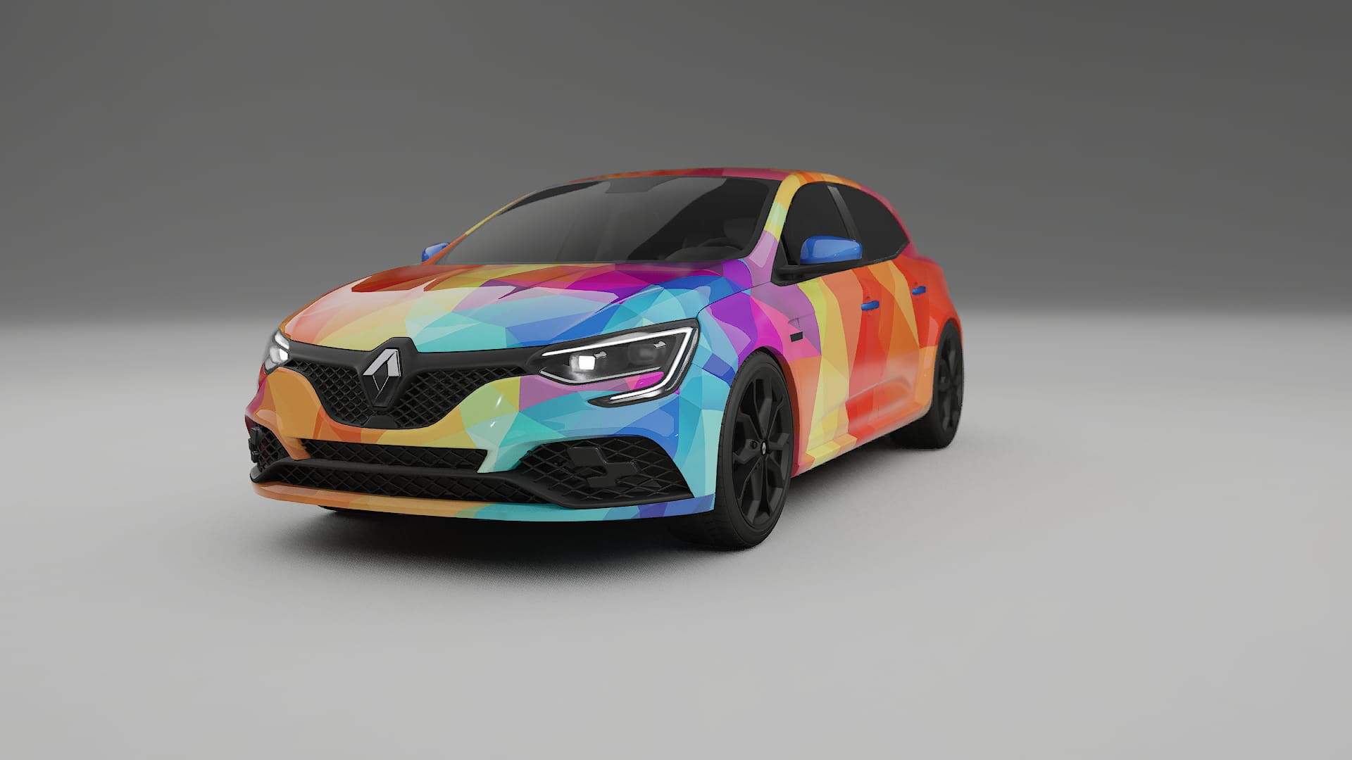 Renault Megane RS IV VECTOR VIBE – Ontworpen Wrap PPF Kit van Printbaar Polyurethaanfolie