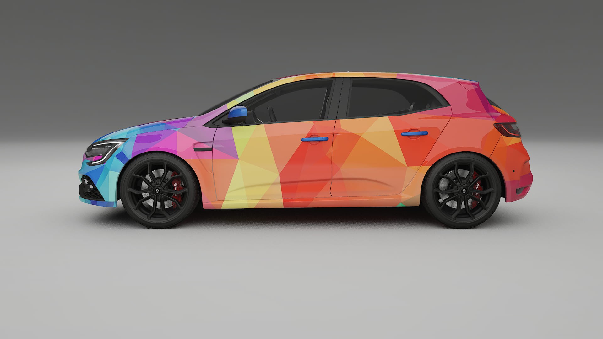 Renault Megane RS IV VECTOR VIBE – Ontworpen Wrap PPF Kit van Printbaar Polyurethaanfolie