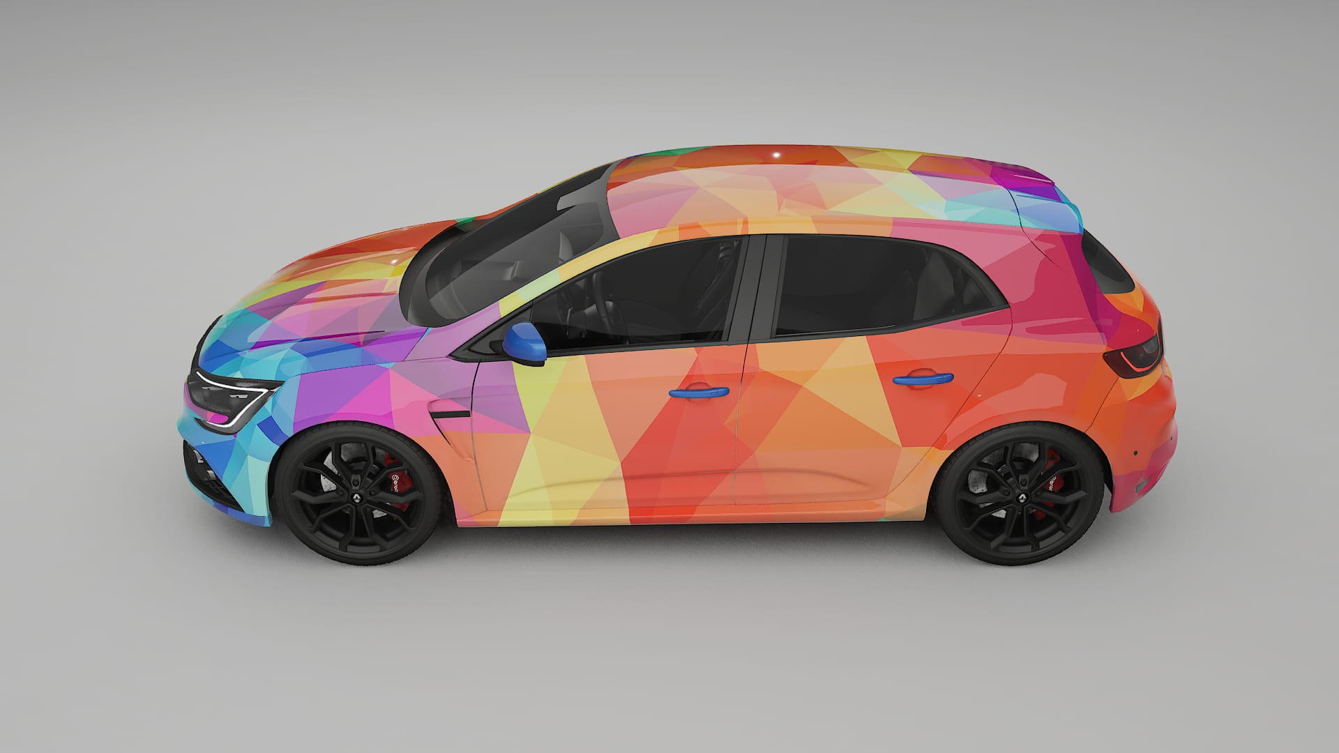 Renault Megane RS IV VECTOR VIBE – Ontworpen Wrap PPF Kit van Printbaar Polyurethaanfolie
