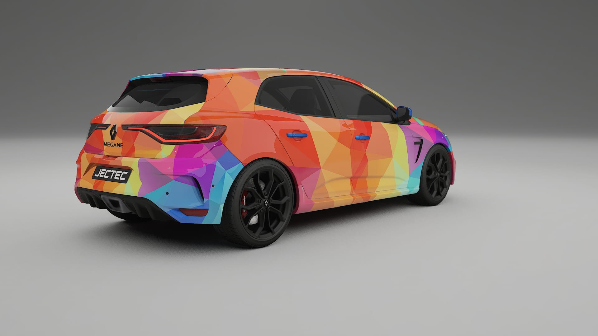 Renault Megane RS IV VECTOR VIBE – Ontworpen Wrap PPF Kit van Printbaar Polyurethaanfolie