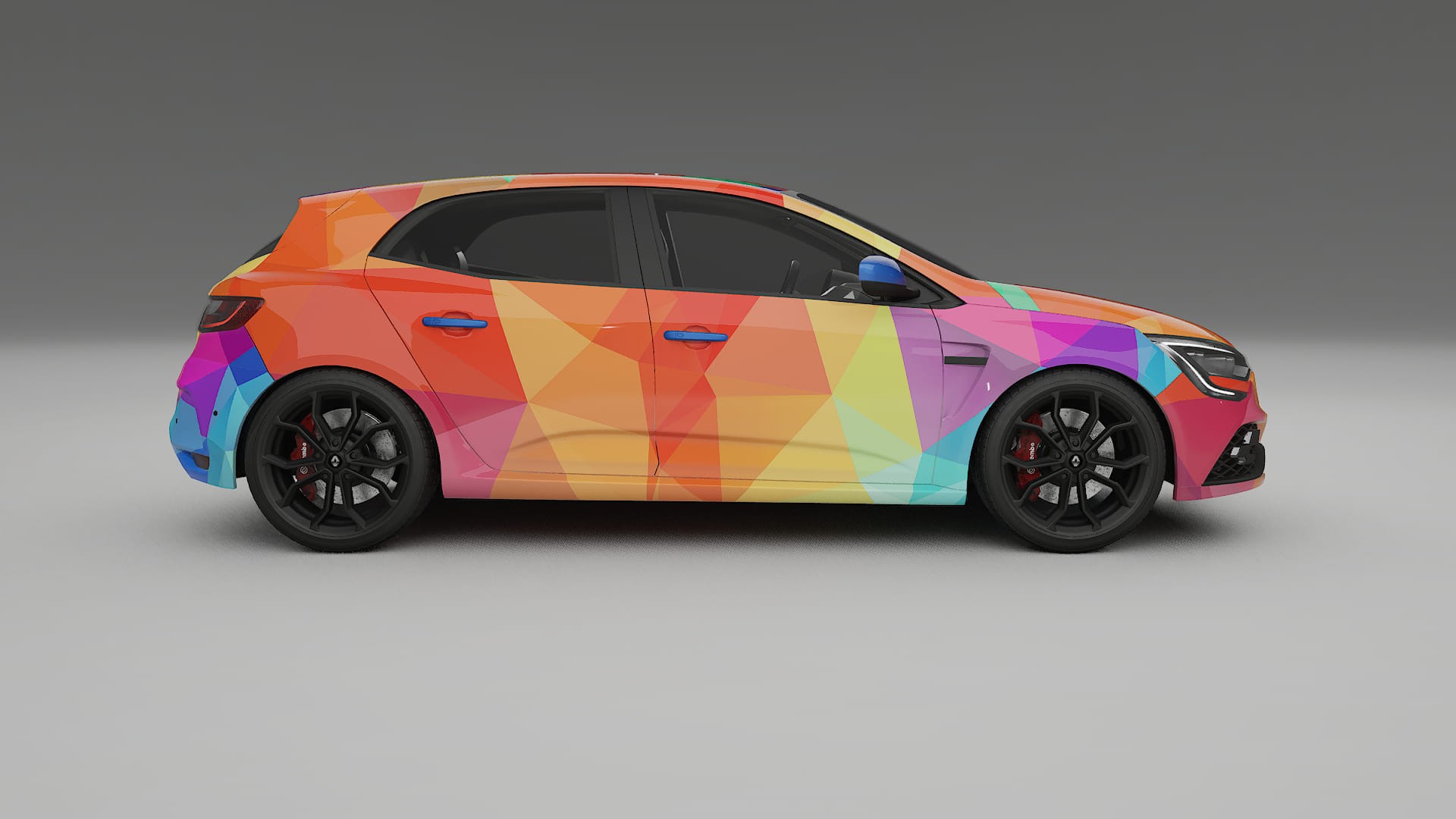 Renault Megane RS IV VECTOR VIBE – Ontworpen Wrap PPF Kit van Printbaar Polyurethaanfolie