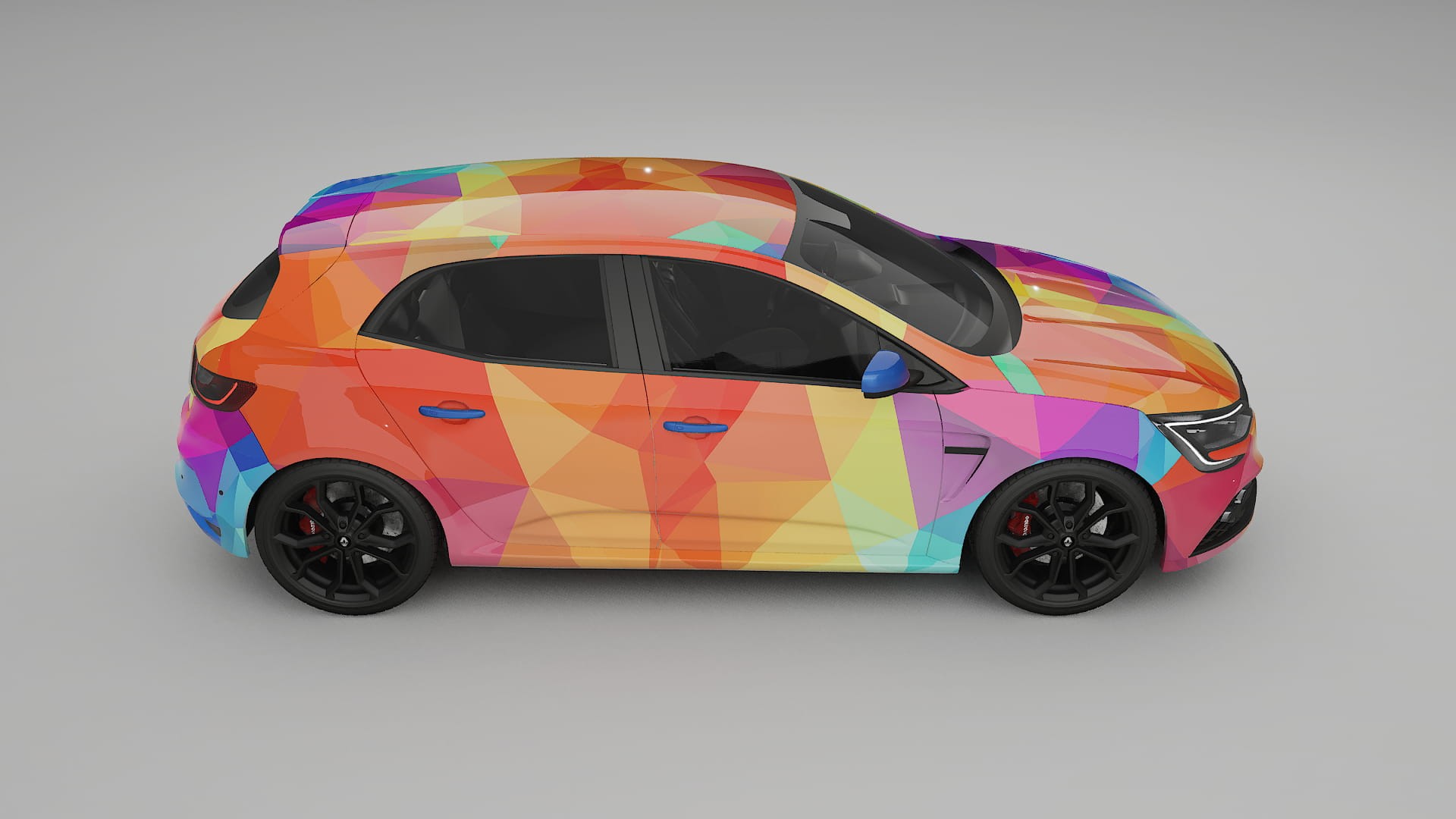 Renault Megane RS IV VECTOR VIBE – Ontworpen Wrap PPF Kit van Printbaar Polyurethaanfolie