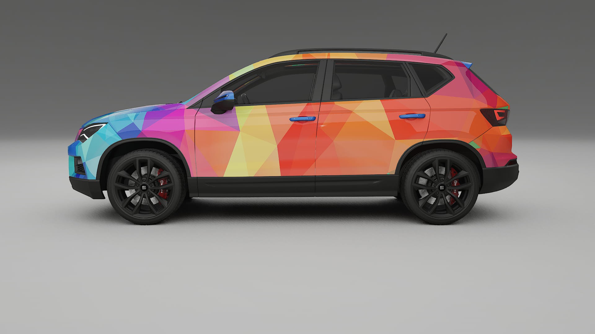 Seat Ateca KH7 VECTOR VIBE – Ontworpen Wrap PPF Kit van Printbaar Polyurethaanfolie