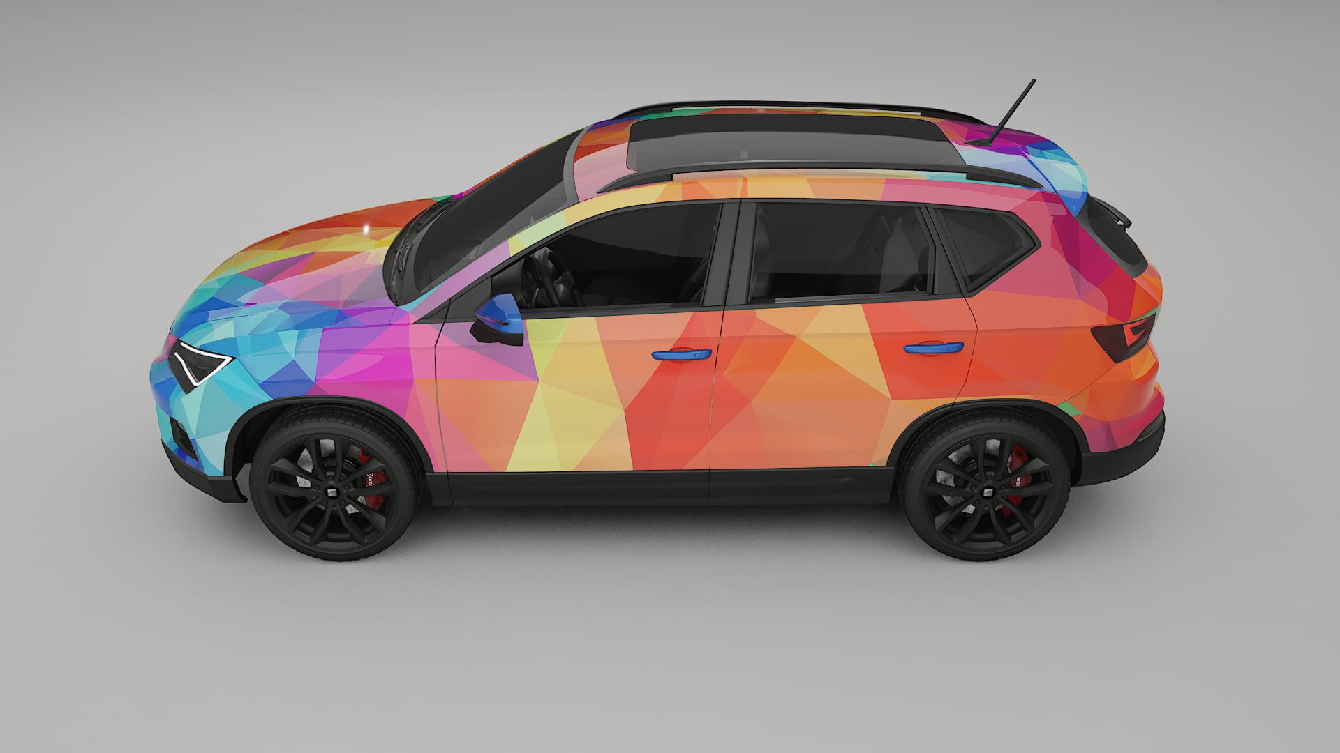 Seat Ateca KH7 VECTOR VIBE – Ontworpen Wrap PPF Kit van Printbaar Polyurethaanfolie