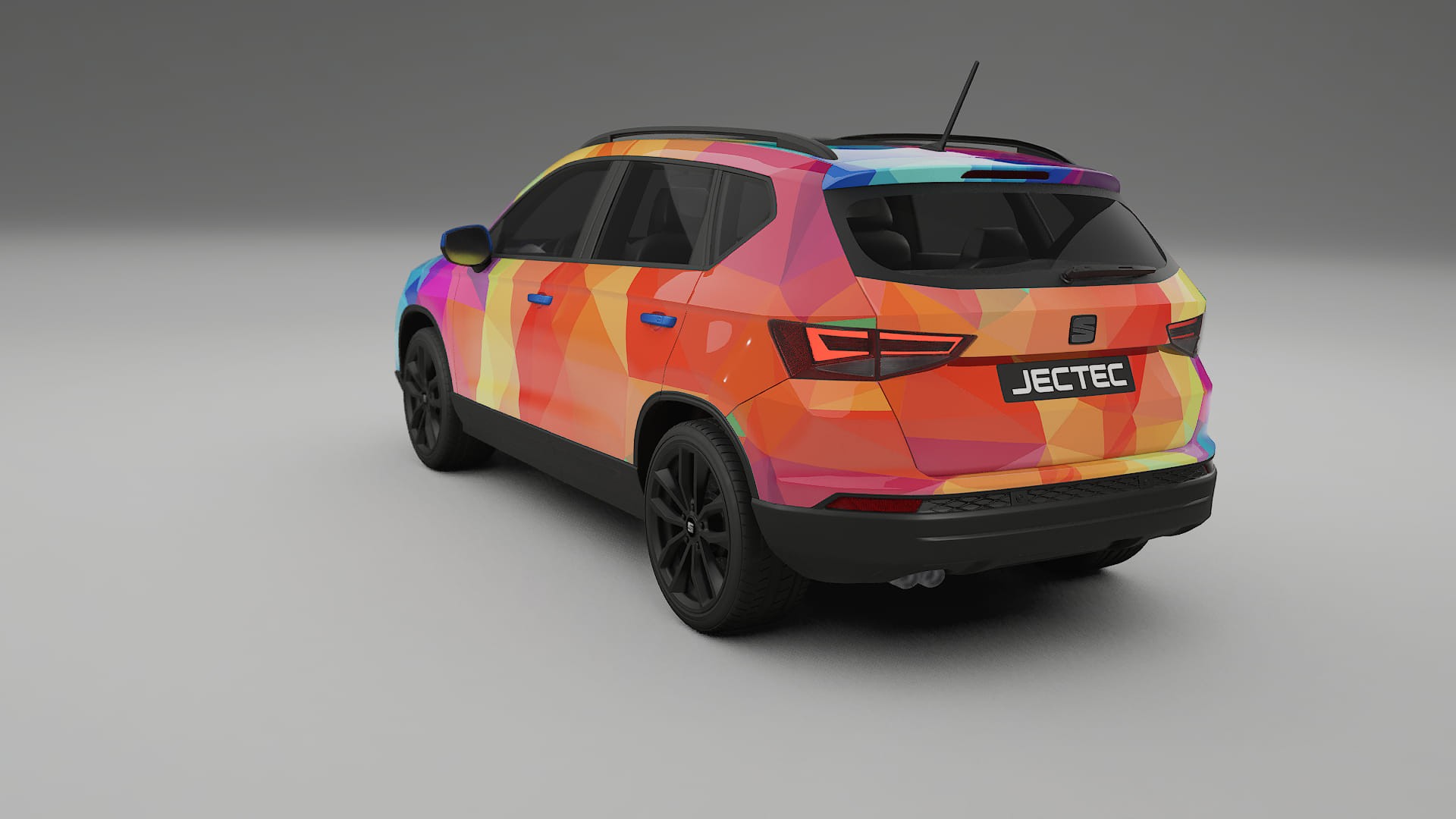 Seat Ateca KH7 VECTOR VIBE – Ontworpen Wrap PPF Kit van Printbaar Polyurethaanfolie