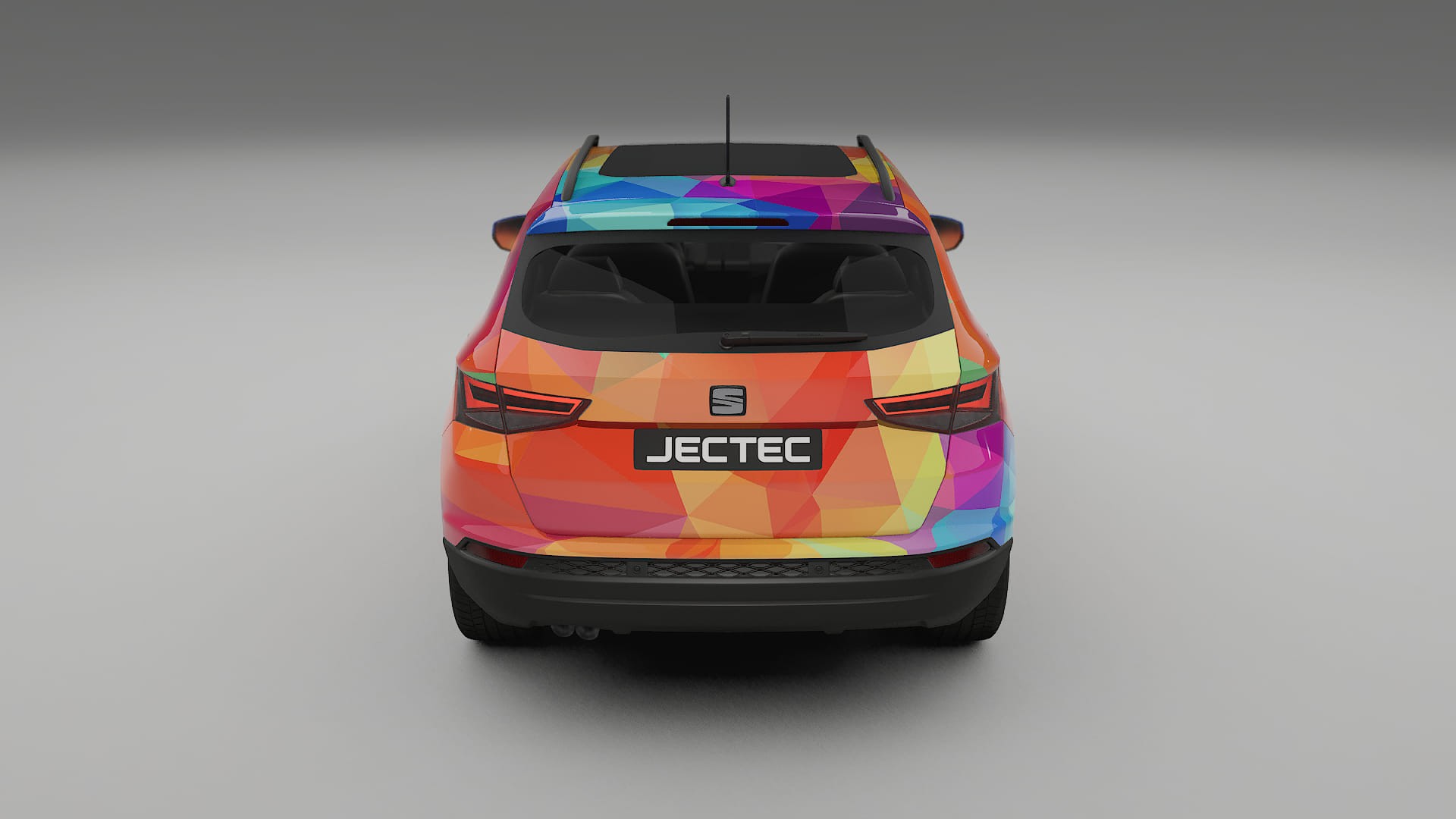 Seat Ateca KH7 VECTOR VIBE – Ontworpen Wrap PPF Kit van Printbaar Polyurethaanfolie