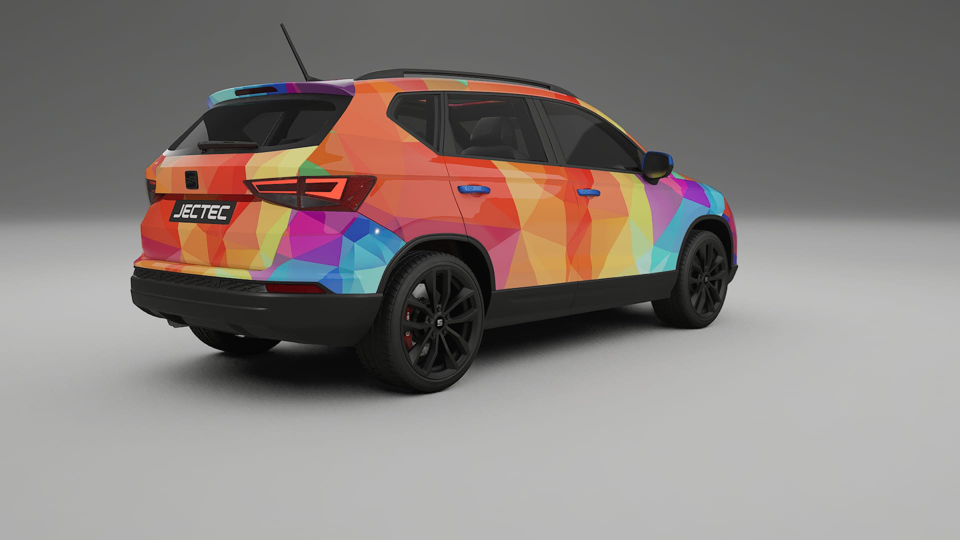 Seat Ateca KH7 VECTOR VIBE – Ontworpen Wrap PPF Kit van Printbaar Polyurethaanfolie