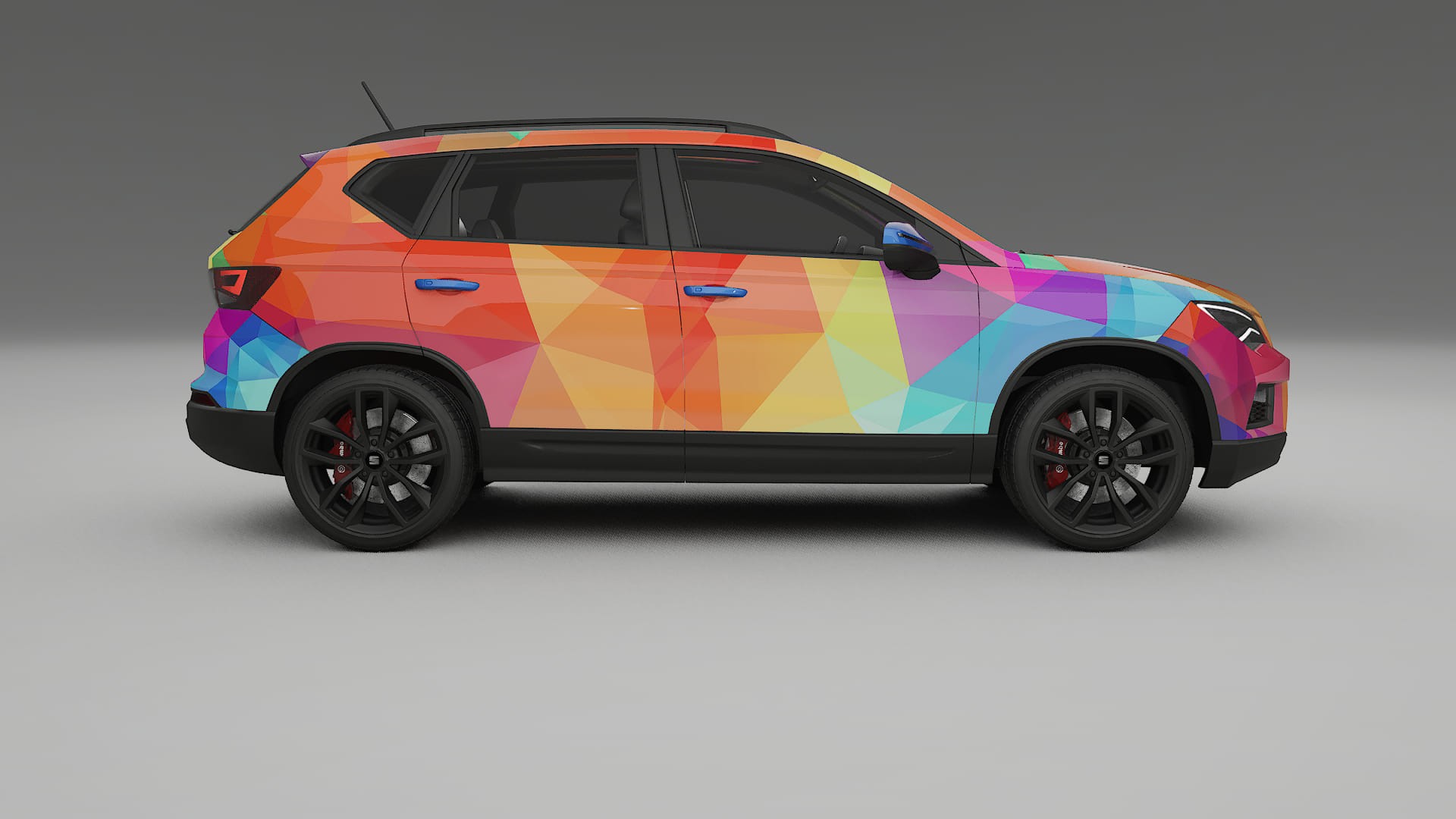 Seat Ateca KH7 VECTOR VIBE – Ontworpen Wrap PPF Kit van Printbaar Polyurethaanfolie
