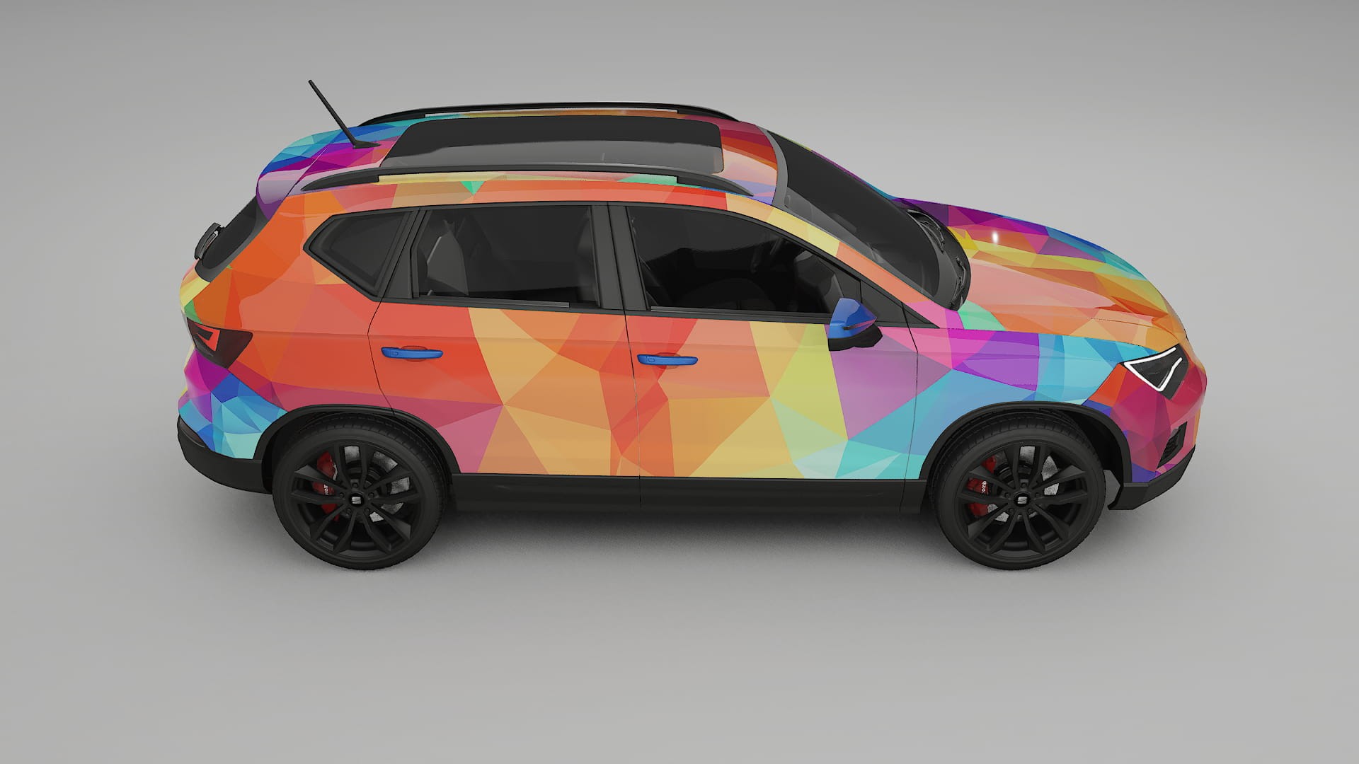 Seat Ateca KH7 VECTOR VIBE – Ontworpen Wrap PPF Kit van Printbaar Polyurethaanfolie
