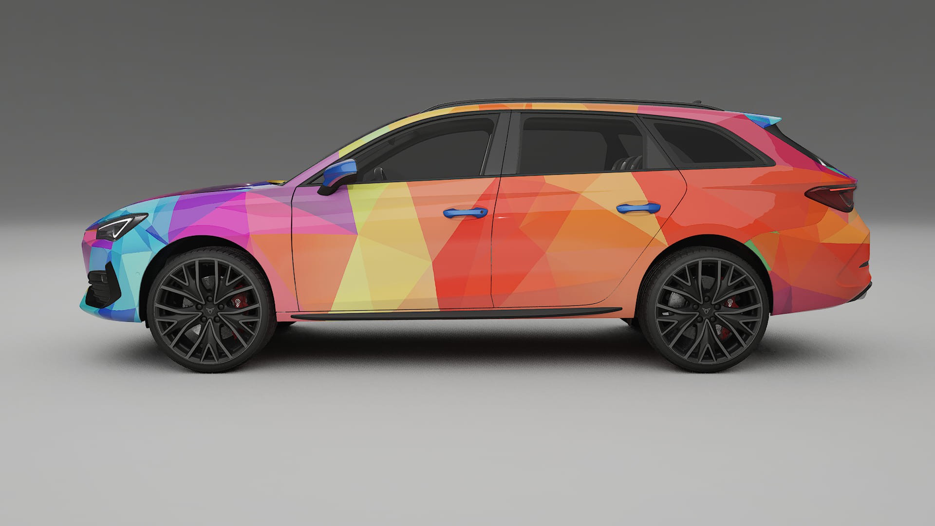Seat Leon Cupra KL VECTOR VIBE – Ontworpen Wrap PPF Kit van Printbaar Polyurethaanfolie