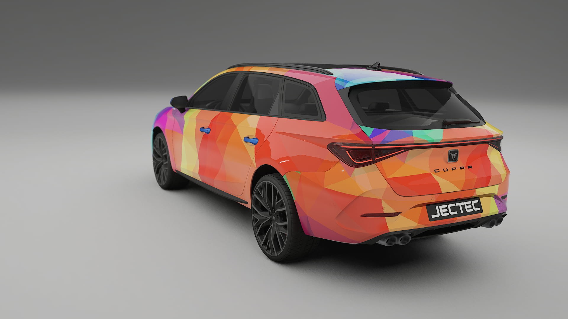 Seat Leon Cupra KL VECTOR VIBE – Ontworpen Wrap PPF Kit van Printbaar Polyurethaanfolie