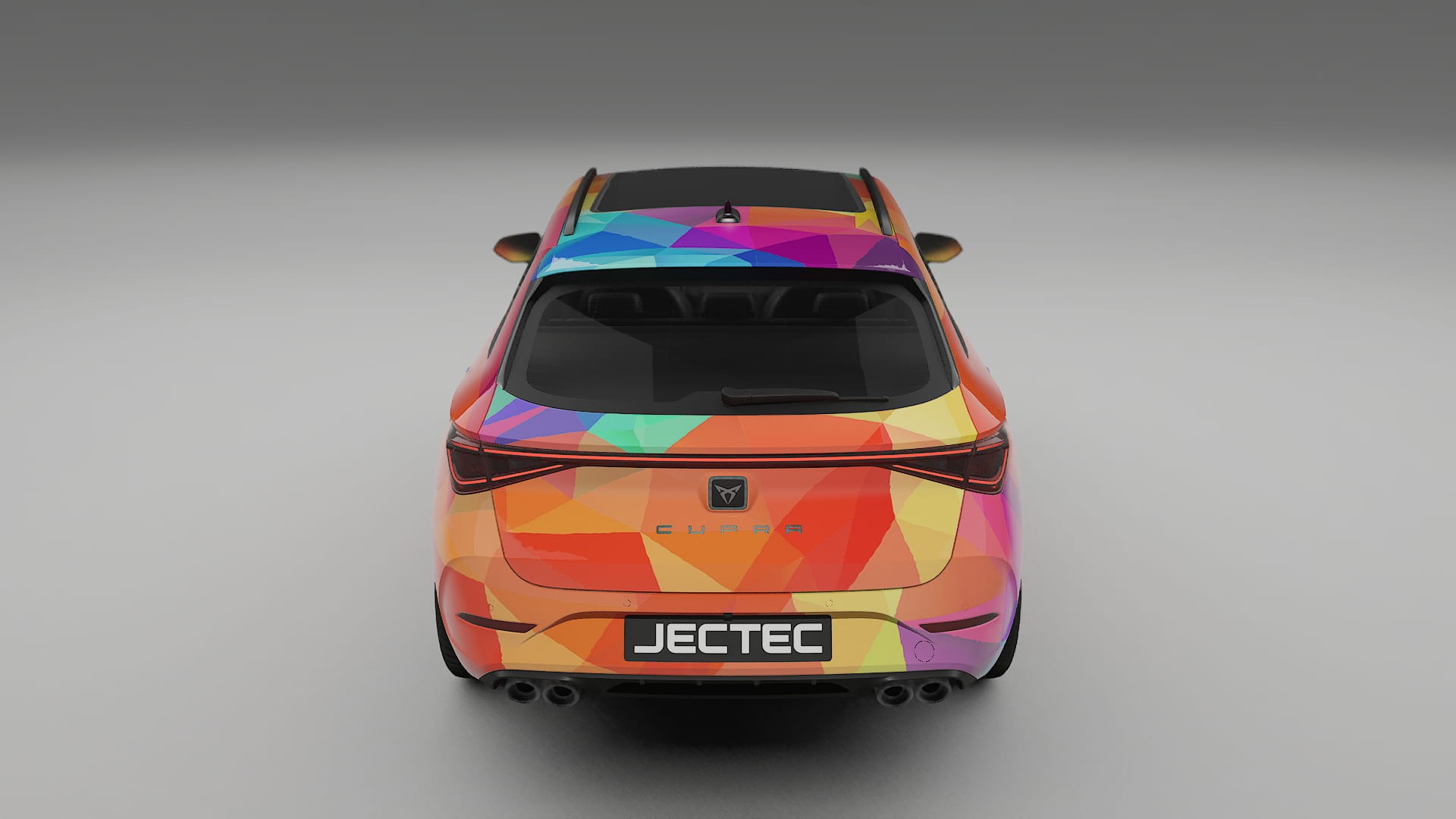 Seat Leon Cupra KL VECTOR VIBE – Ontworpen Wrap PPF Kit van Printbaar Polyurethaanfolie
