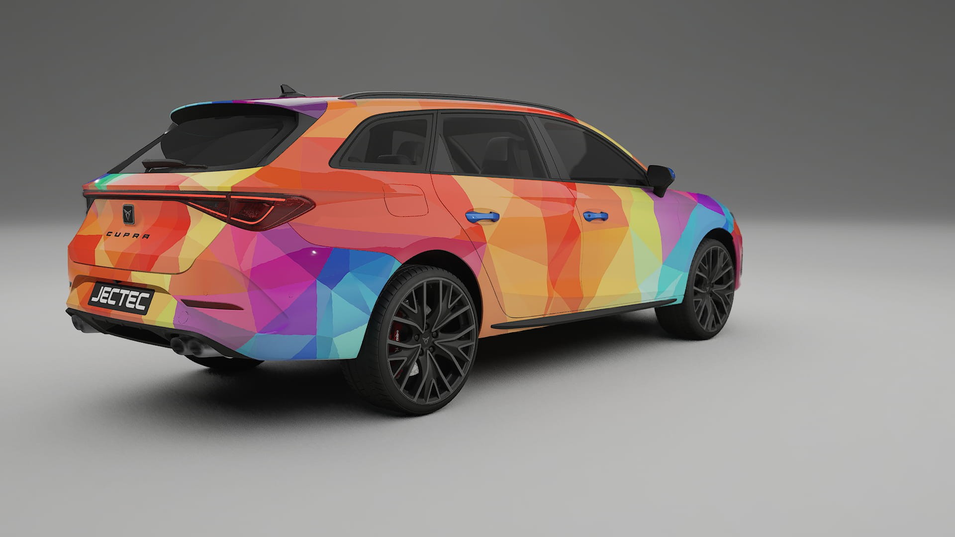 Seat Leon Cupra KL VECTOR VIBE – Ontworpen Wrap PPF Kit van Printbaar Polyurethaanfolie