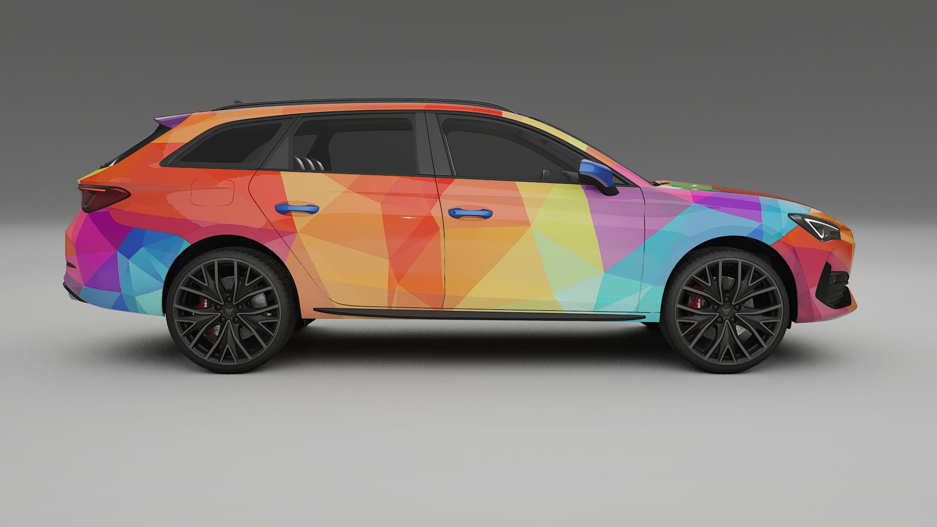 Seat Leon Cupra KL VECTOR VIBE – Ontworpen Wrap PPF Kit van Printbaar Polyurethaanfolie