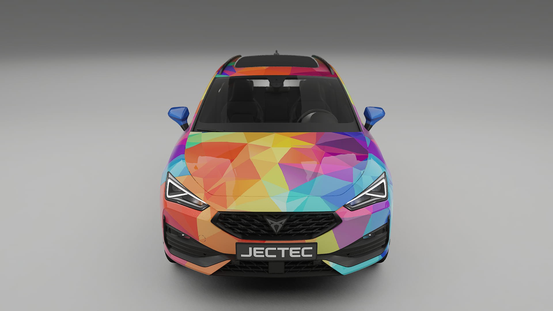 Seat Leon Cupra KL VECTOR VIBE – Ontworpen Wrap PPF Kit van Printbaar Polyurethaanfolie