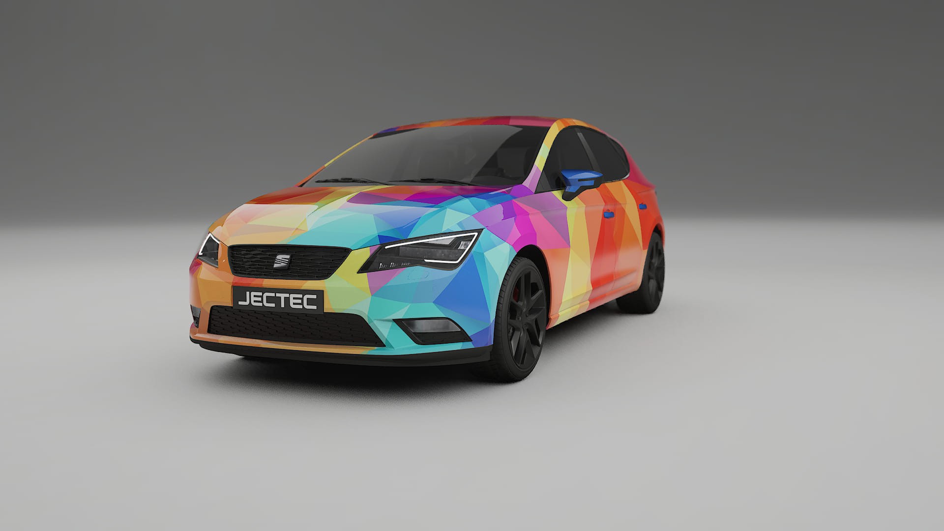 Seat Leon FR 5F VECTOR VIBE – Ontworpen Wrap PPF Kit van Printbaar Polyurethaanfolie