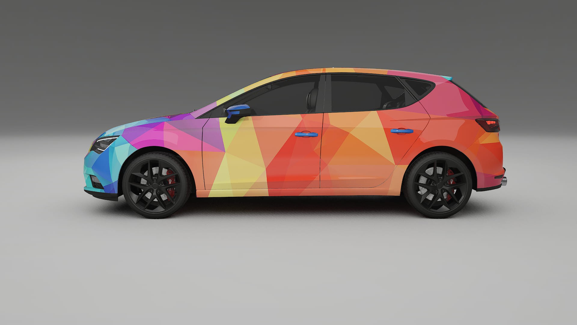 Seat Leon FR 5F VECTOR VIBE – Ontworpen Wrap PPF Kit van Printbaar Polyurethaanfolie