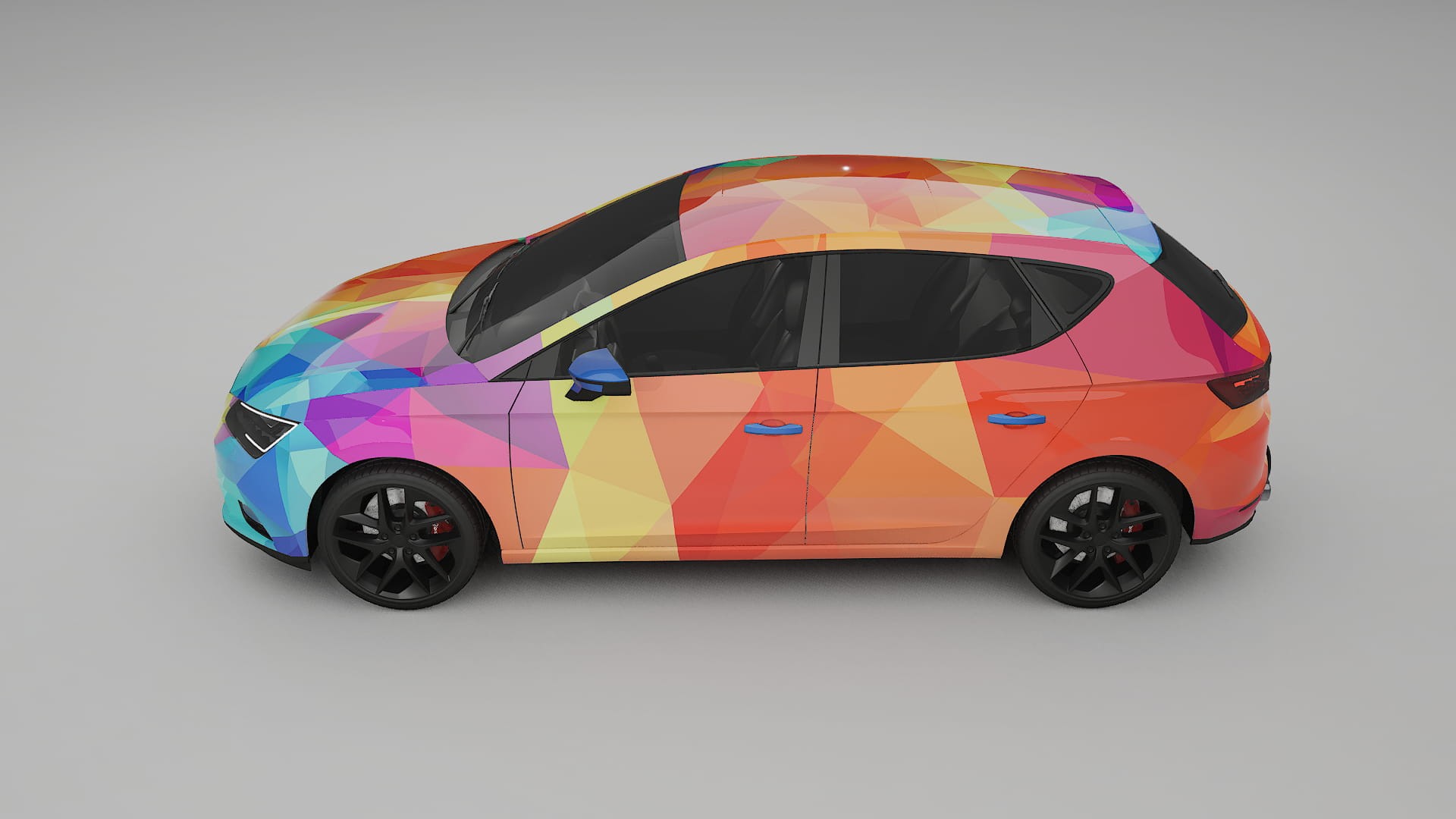 Seat Leon FR 5F VECTOR VIBE – Ontworpen Wrap PPF Kit van Printbaar Polyurethaanfolie