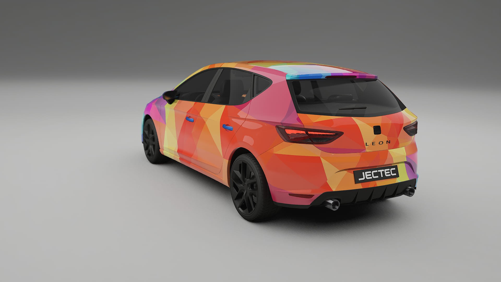 Seat Leon FR 5F VECTOR VIBE – Ontworpen Wrap PPF Kit van Printbaar Polyurethaanfolie