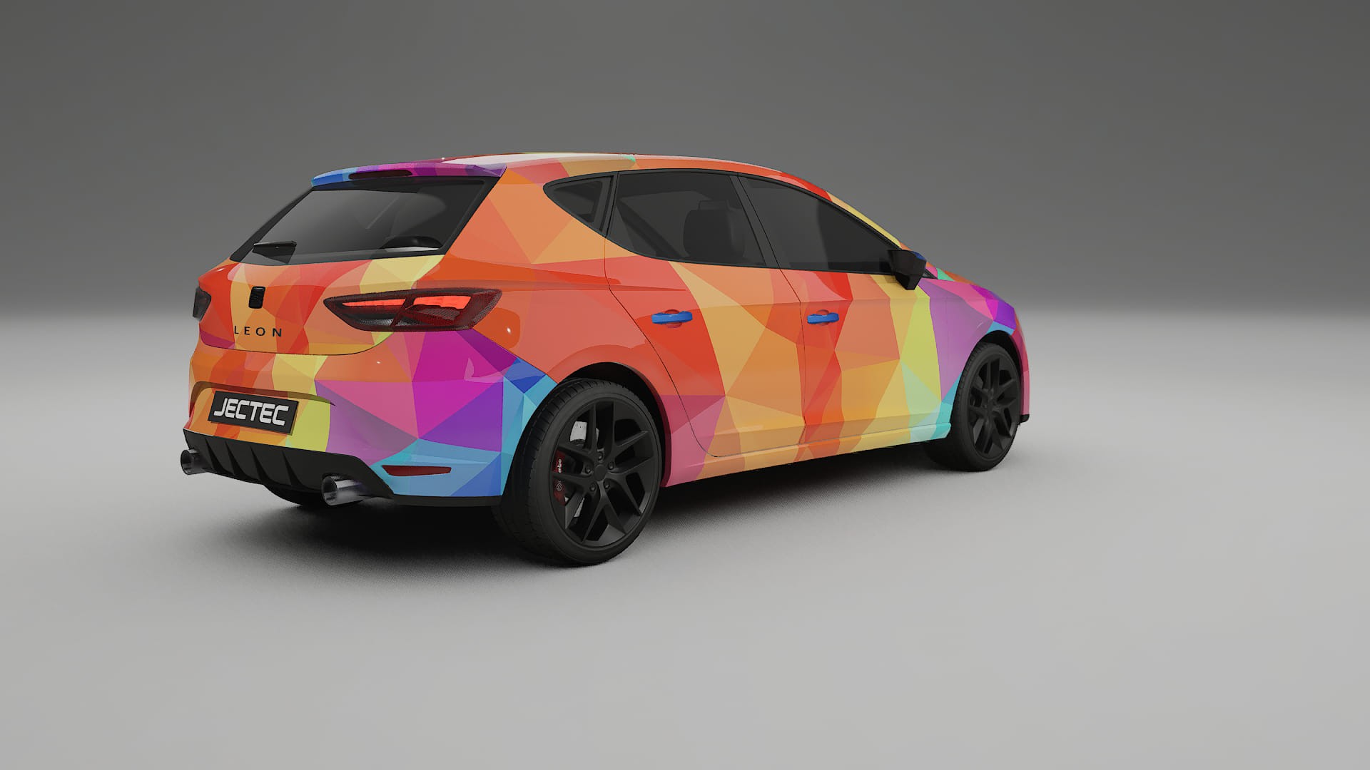 Seat Leon FR 5F VECTOR VIBE – Ontworpen Wrap PPF Kit van Printbaar Polyurethaanfolie
