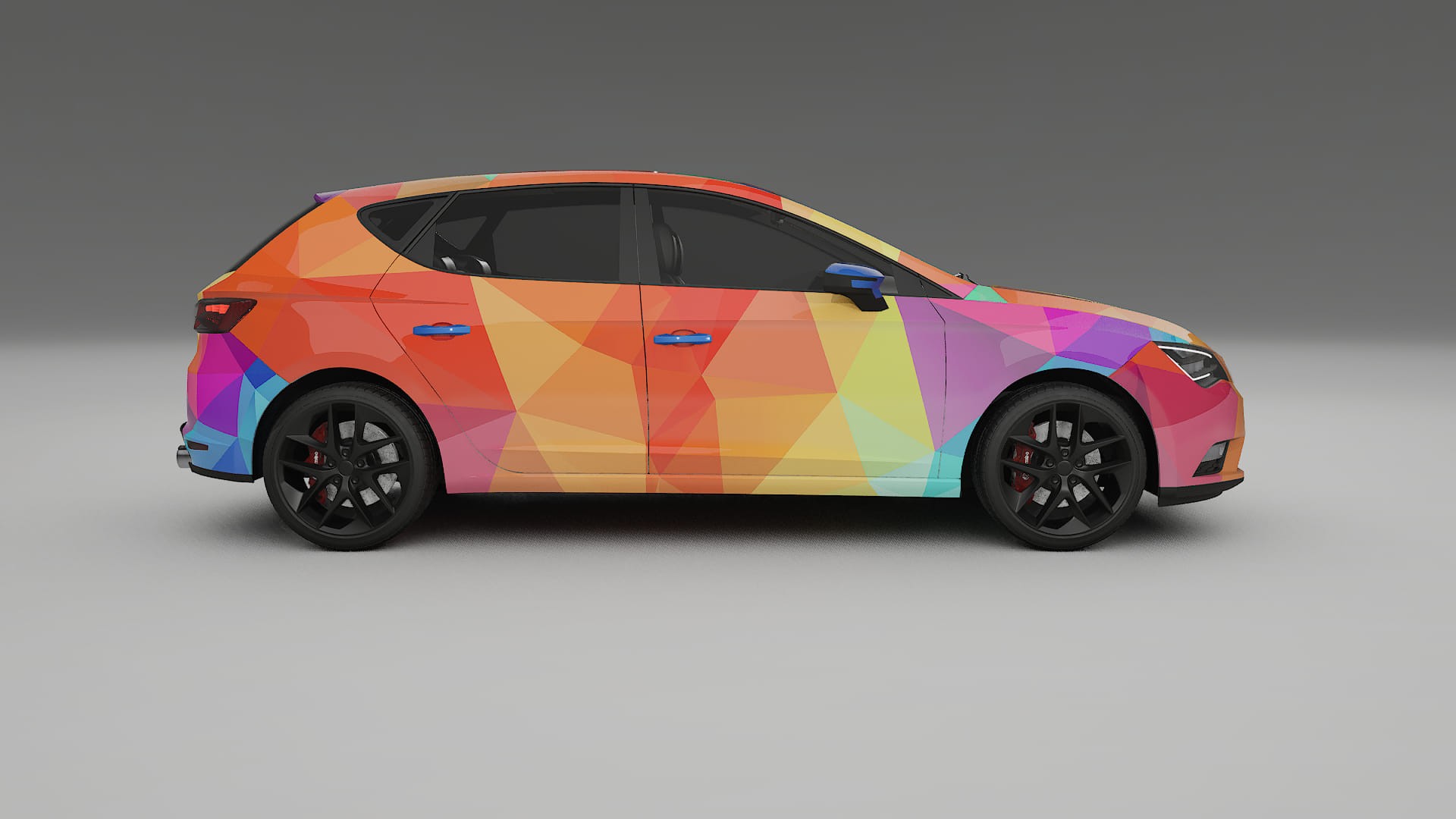 Seat Leon FR 5F VECTOR VIBE – Ontworpen Wrap PPF Kit van Printbaar Polyurethaanfolie