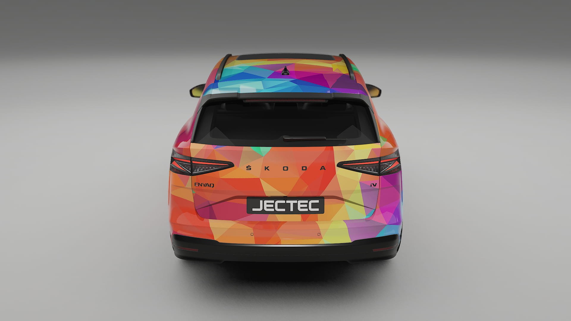 Škoda Enyaq MEB VECTOR VIBE – Ontworpen Wrap PPF Kit van Printbaar Polyurethaanfolie