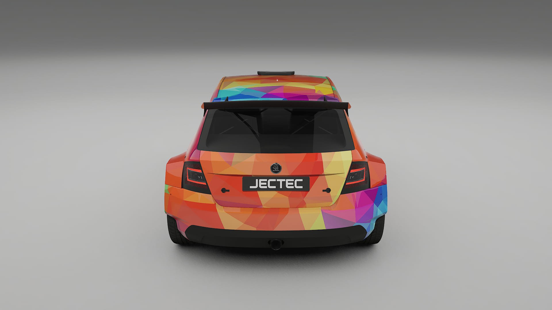 Škoda Fabia R5 6V VECTOR VIBE – Ontworpen Wrap PPF Kit van Printbaar Polyurethaanfolie