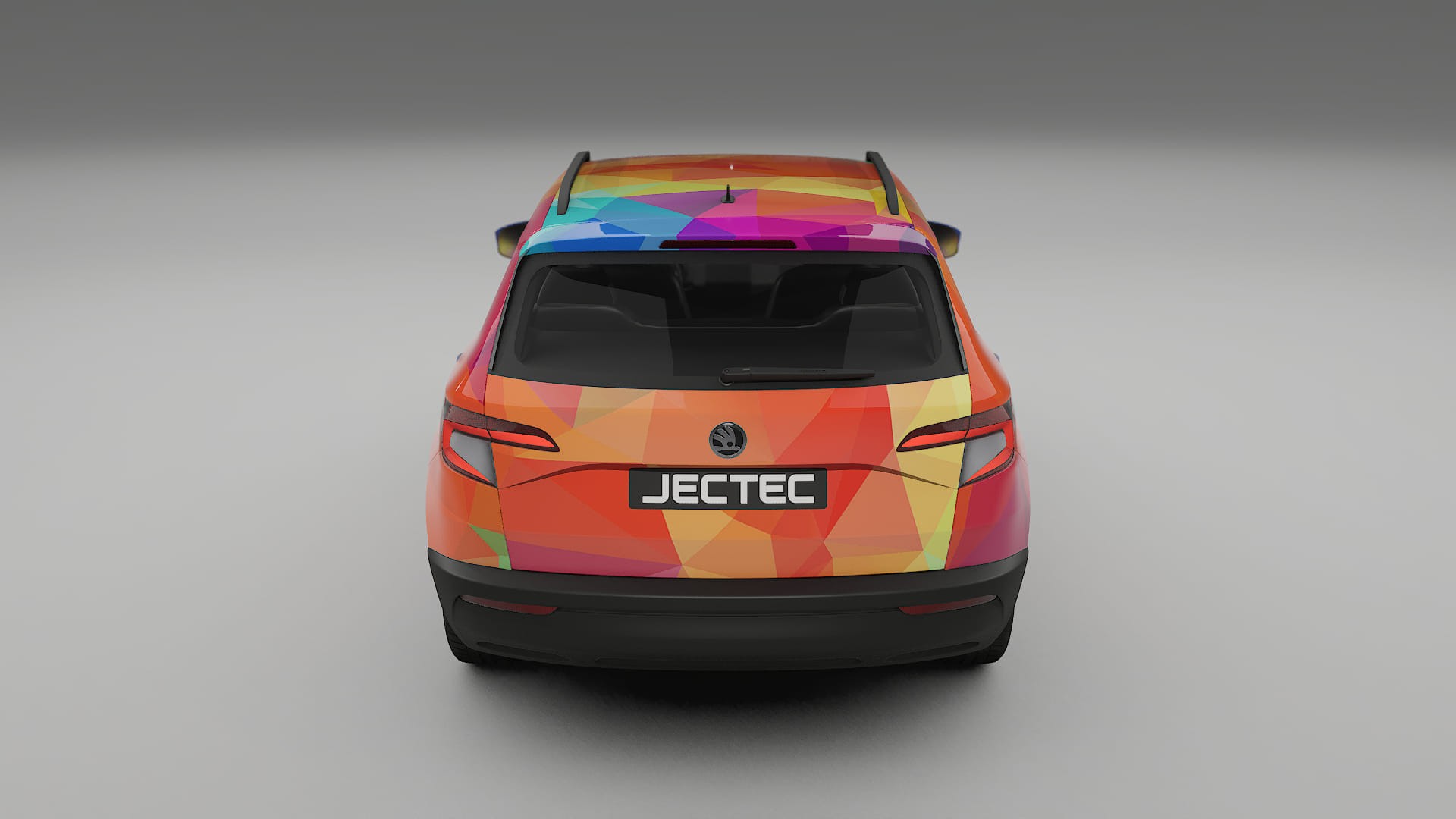 Škoda Karoq NU7 VECTOR VIBE – Ontworpen Wrap PPF Kit van Printbaar Polyurethaanfolie