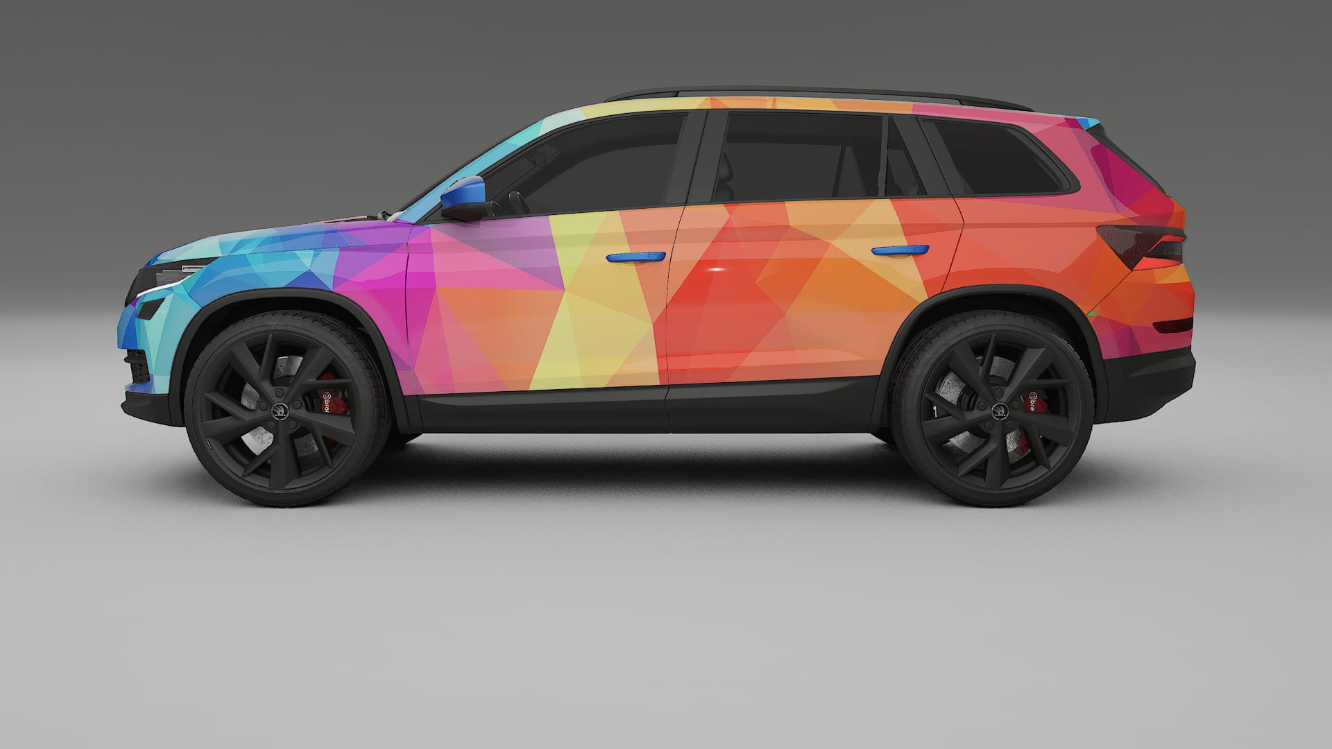 Škoda Kodiaq NS7 VECTOR VIBE – Ontworpen Wrap PPF Kit van Printbaar Polyurethaanfolie