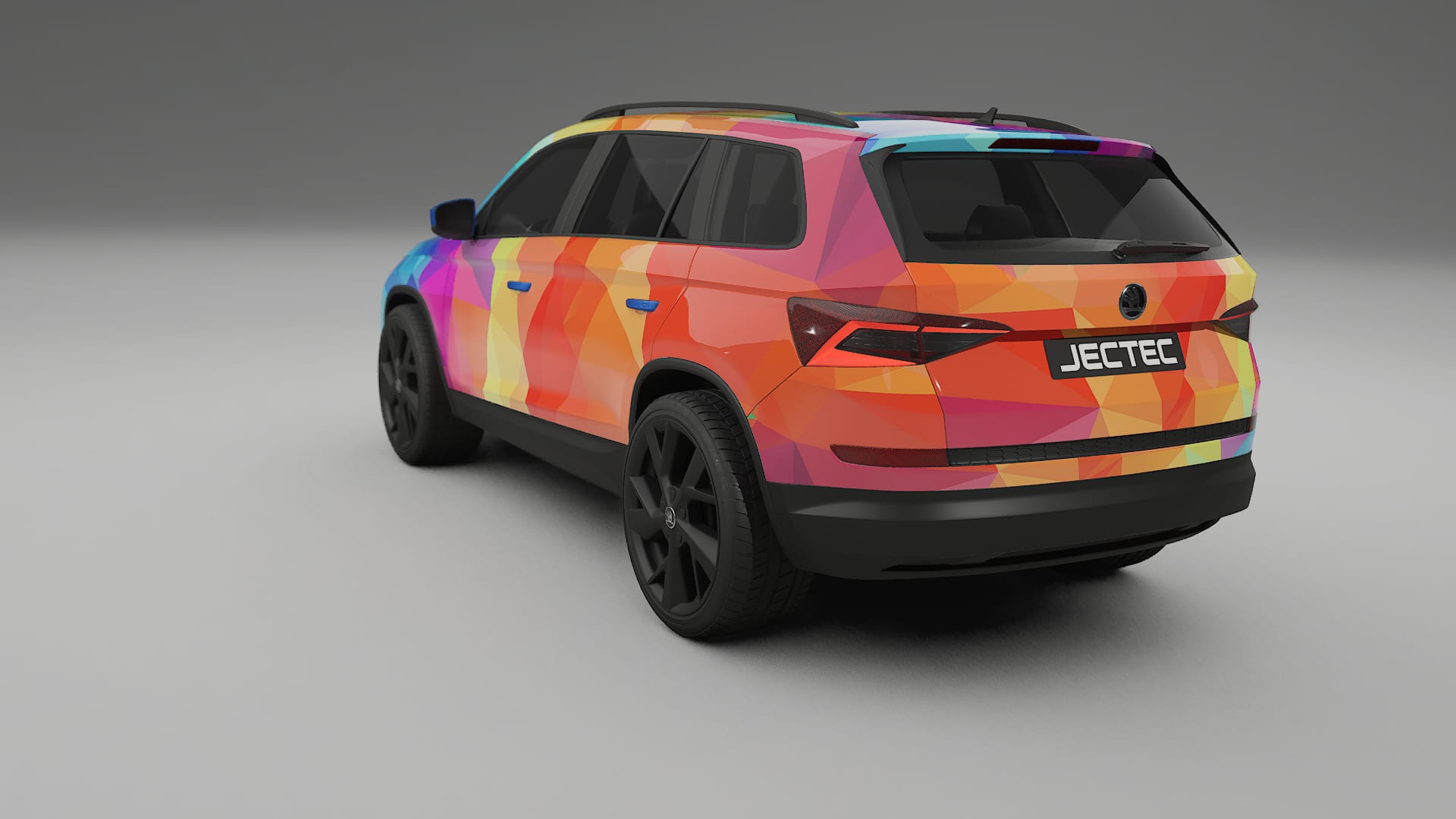 Škoda Kodiaq NS7 VECTOR VIBE – Ontworpen Wrap PPF Kit van Printbaar Polyurethaanfolie