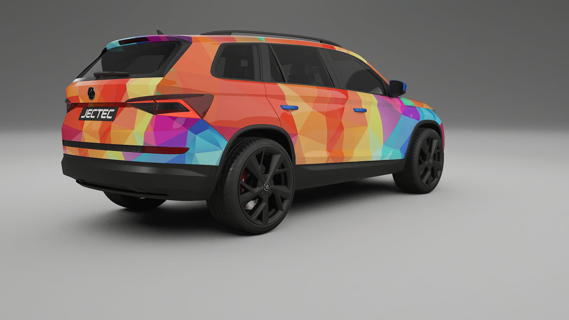 Škoda Kodiaq NS7 VECTOR VIBE – Ontworpen Wrap PPF Kit van Printbaar Polyurethaanfolie