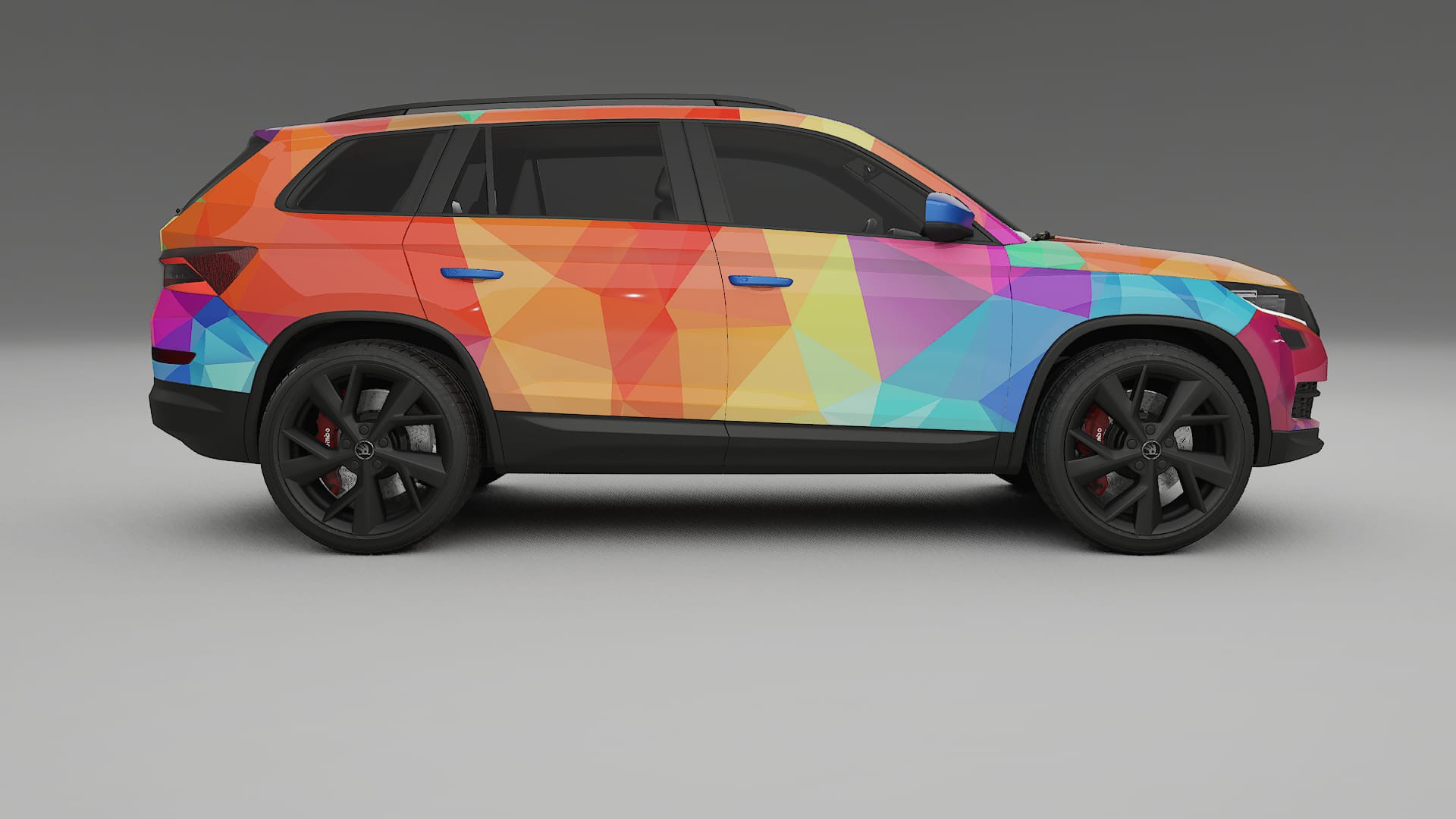 Škoda Kodiaq NS7 VECTOR VIBE – Ontworpen Wrap PPF Kit van Printbaar Polyurethaanfolie